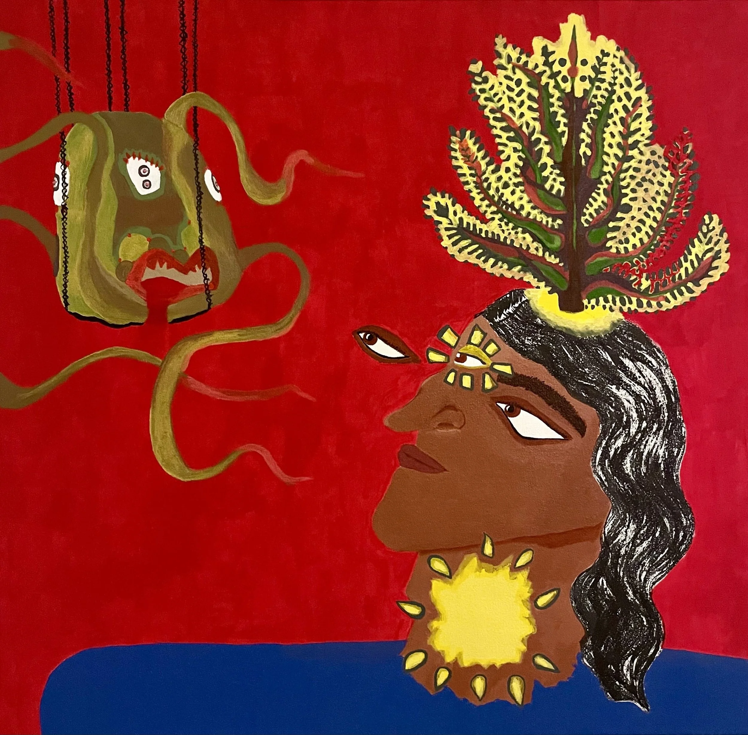Fear will try, you will win. Acrylic on canvas, 2026