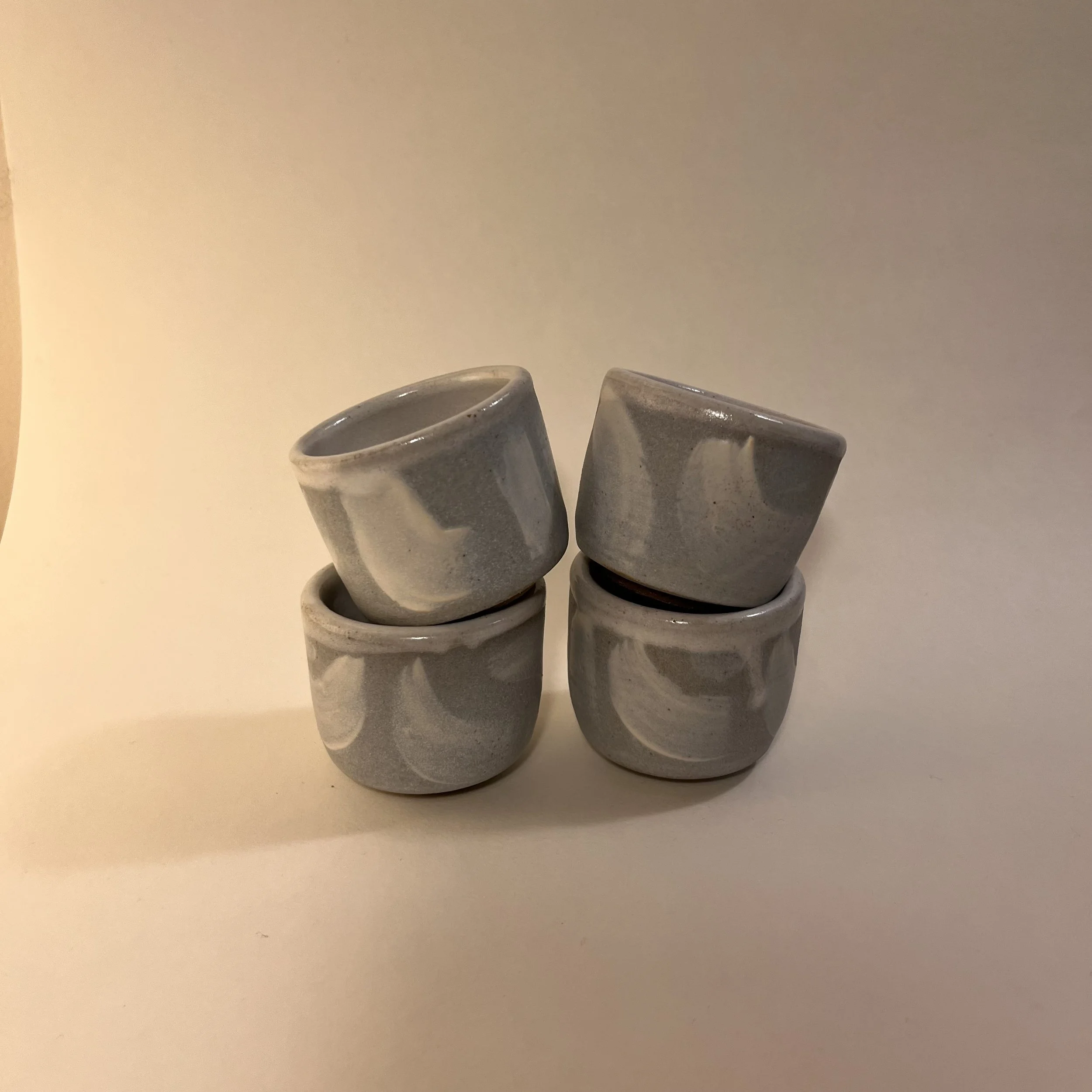 brushstroke satin sake cups