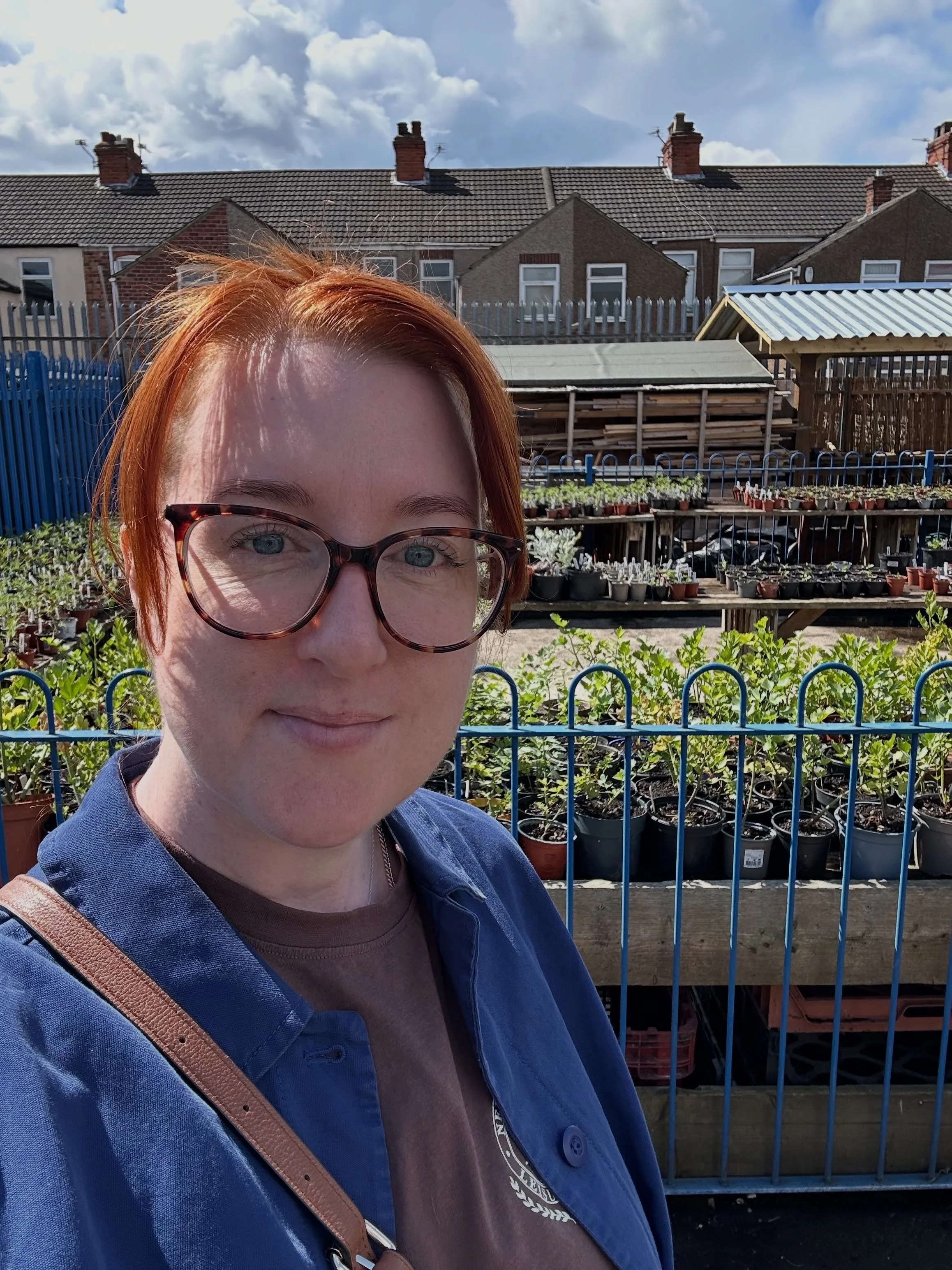 It might be rainy but my day was certainly brightened by visiting Ernie at Your Place in Grimsby. 

I had a load of pots from a recent planting job to donate to the charity for them to use in their garden, and what a garden it is! Set right in the he