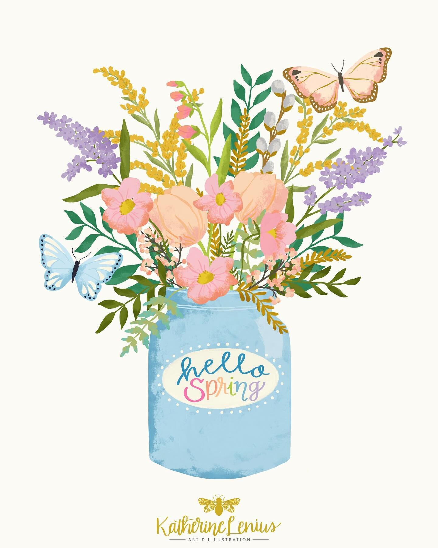Because it&rsquo;s still snowing up here&hellip; My poor buried daffodils.  #springart #springbouquet #digitalillustration #artlicensing #springpainting #floralillustration #hellospring
