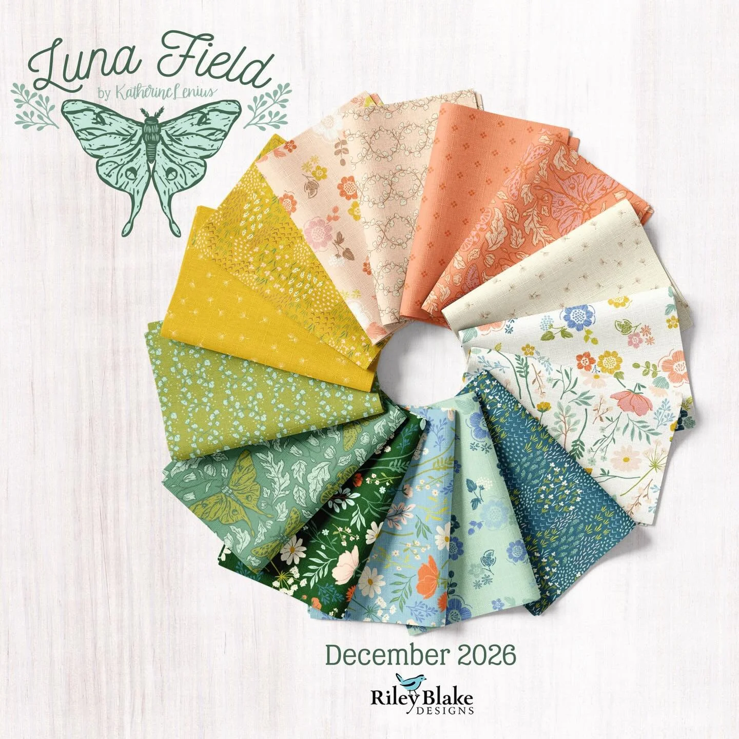 LUNA FIELD | DECEMBER 2026. My next fabric collection with @rileyblakedesigns will release in December this year. And while that&rsquo;s a long way off it&rsquo;s now available for pre-order! Contact your Riley Blake sales rep to order for your Quilt
