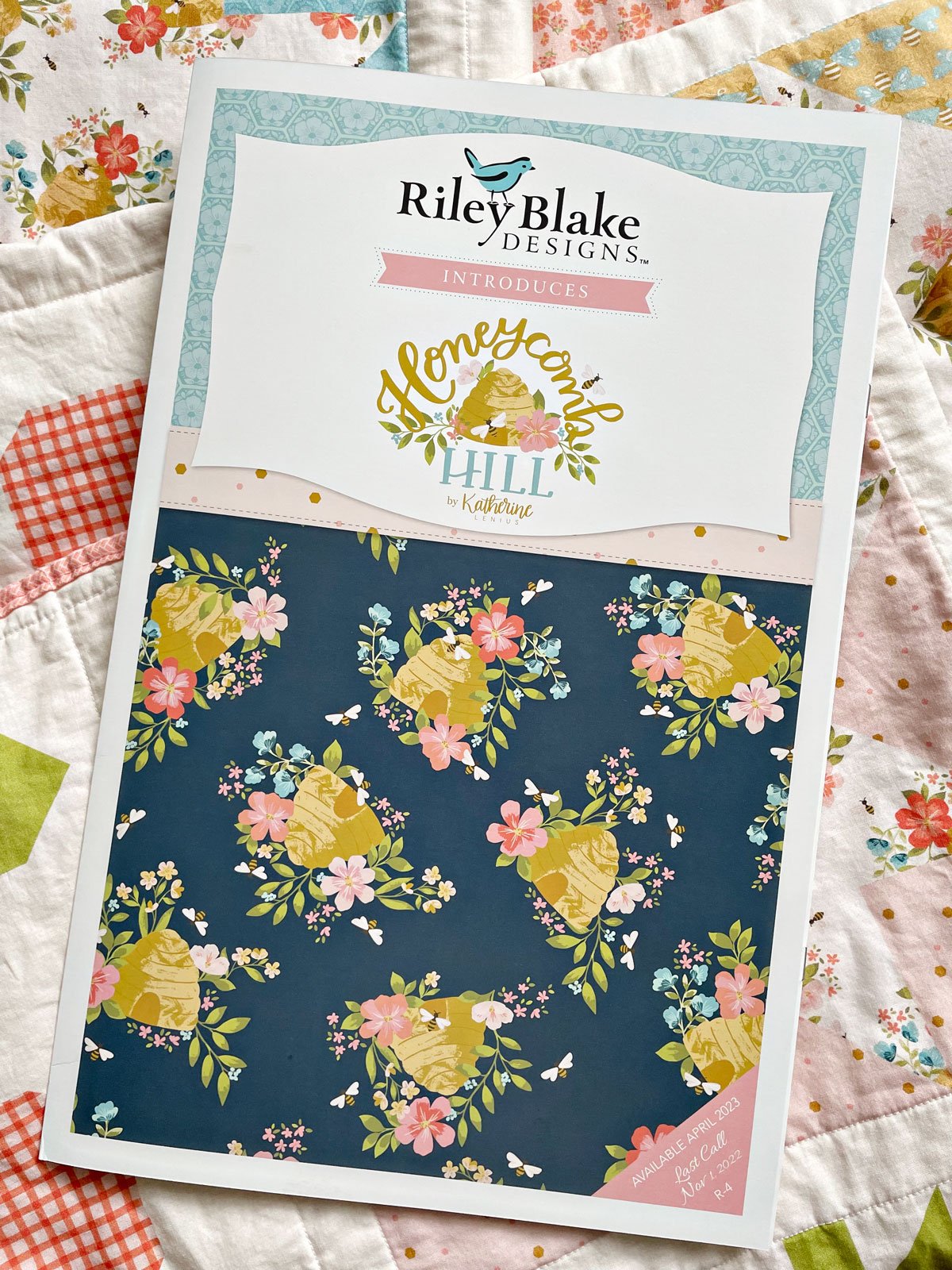 Honeycomb Hill Riley Blake 5-inch Stacker, 42 Precut Fabric Quilt Squares  by Katherine Lenius