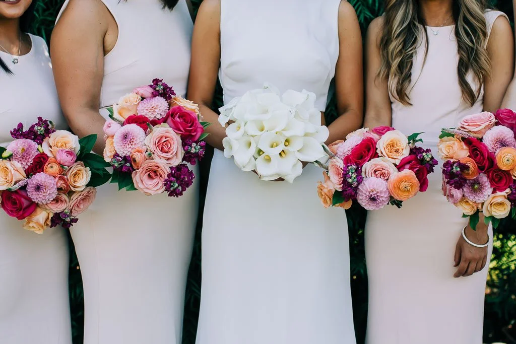 Bridal party bouquets by San Diego Wedding Photographer, Christel Tran