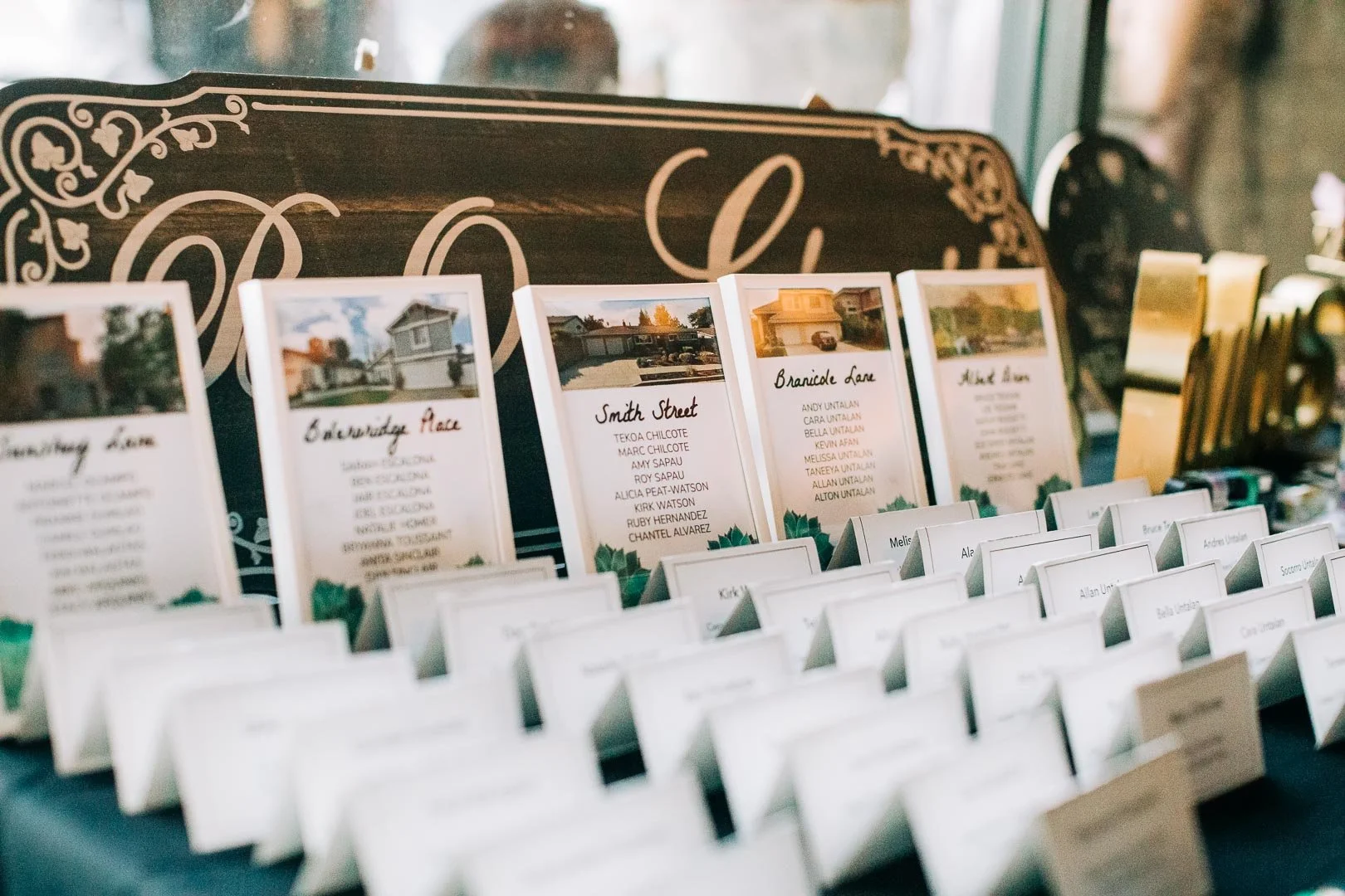Christel Tran Photography capturing wedding reception details and Cork and Craft in San Diego. 