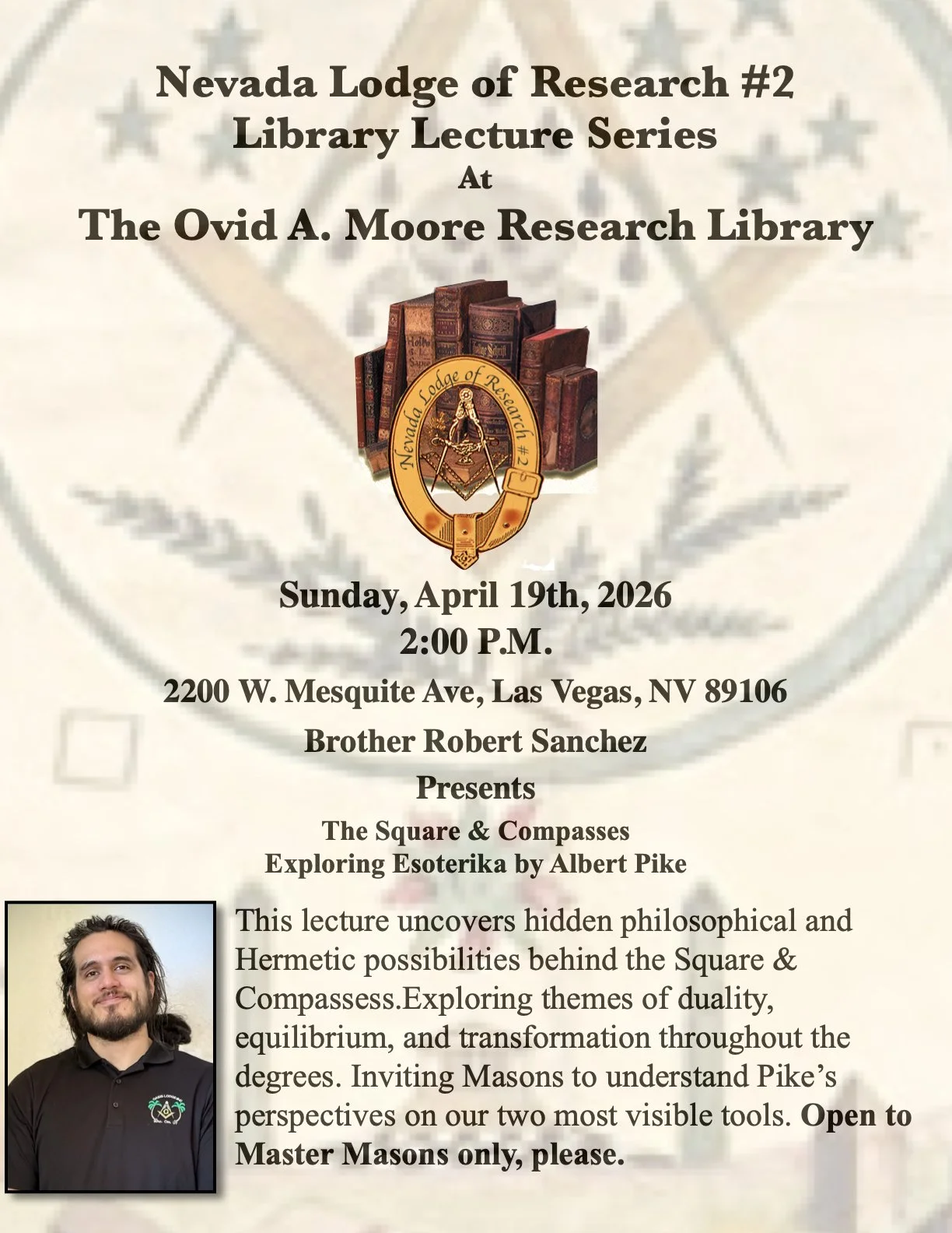 Nevada Lodge of Research #2 Library Lecture Series