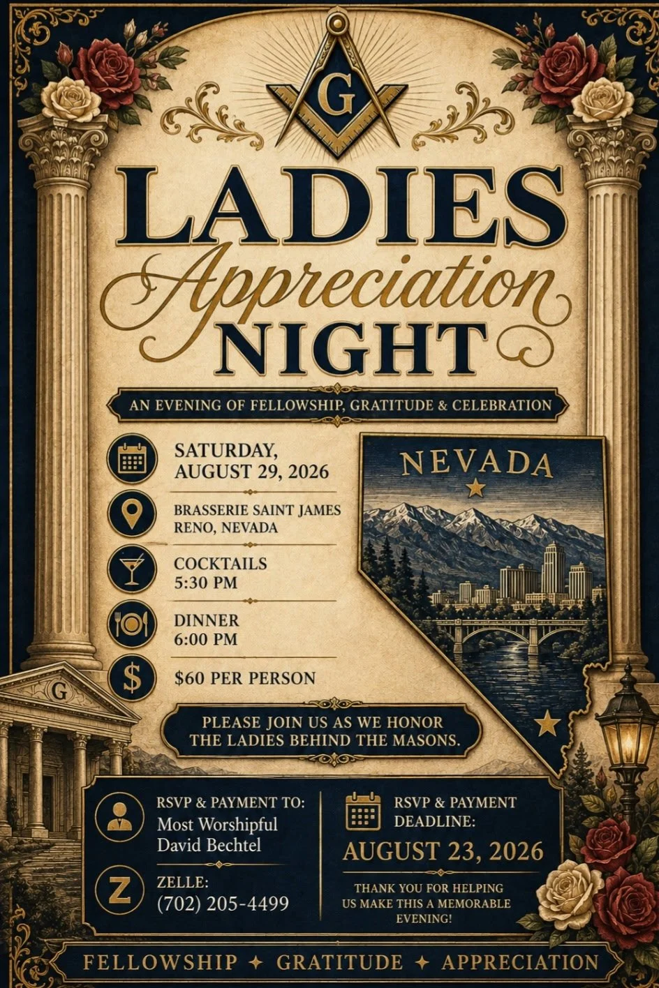 Reno Ladies Appreciation Night! RSVP Deadline Extended.