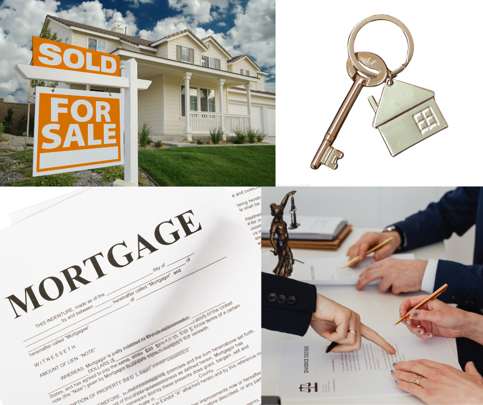 Signing home title at real estate closing