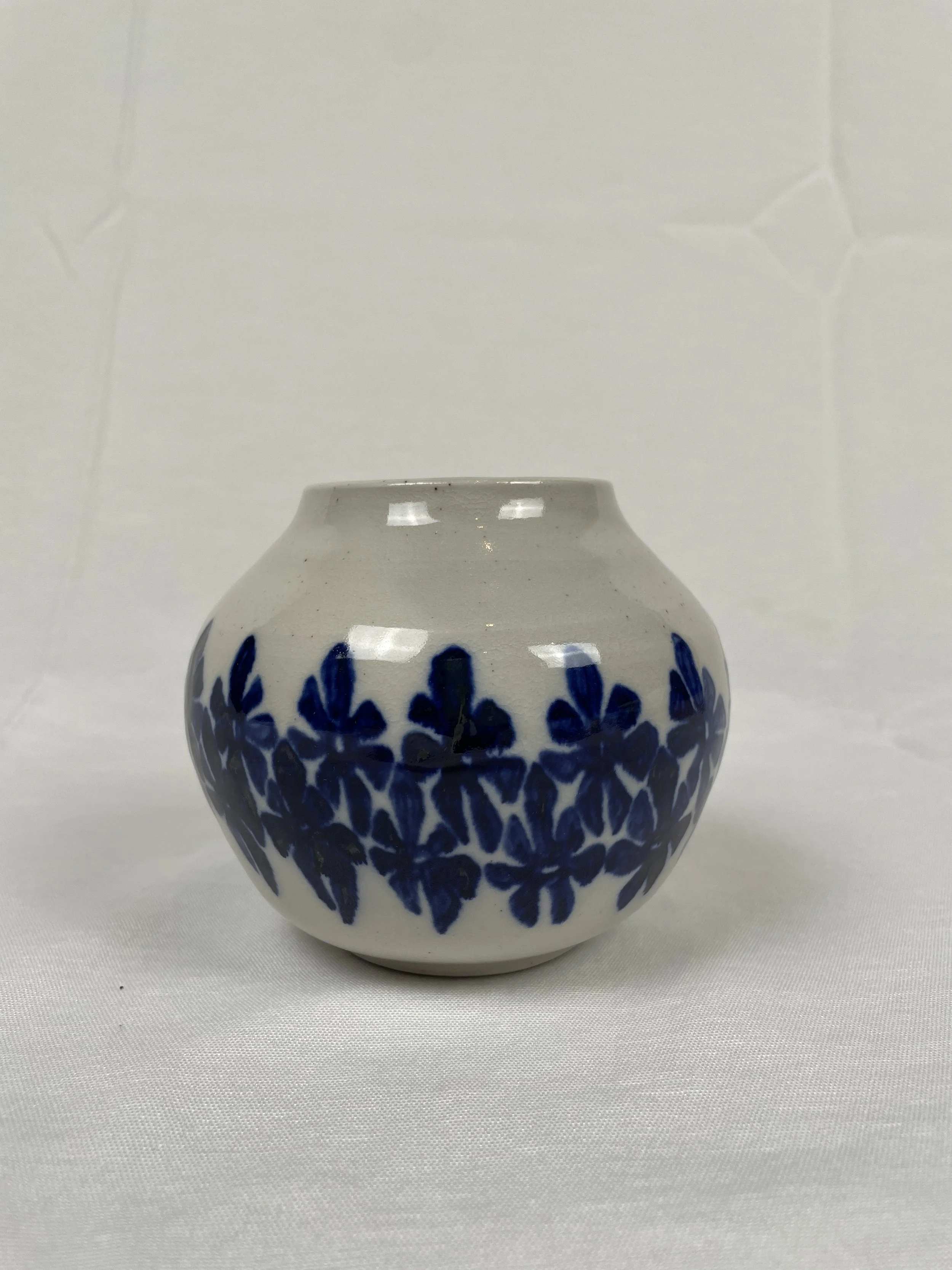 Flower Vase, 2025, cobalt oxide on stoneware