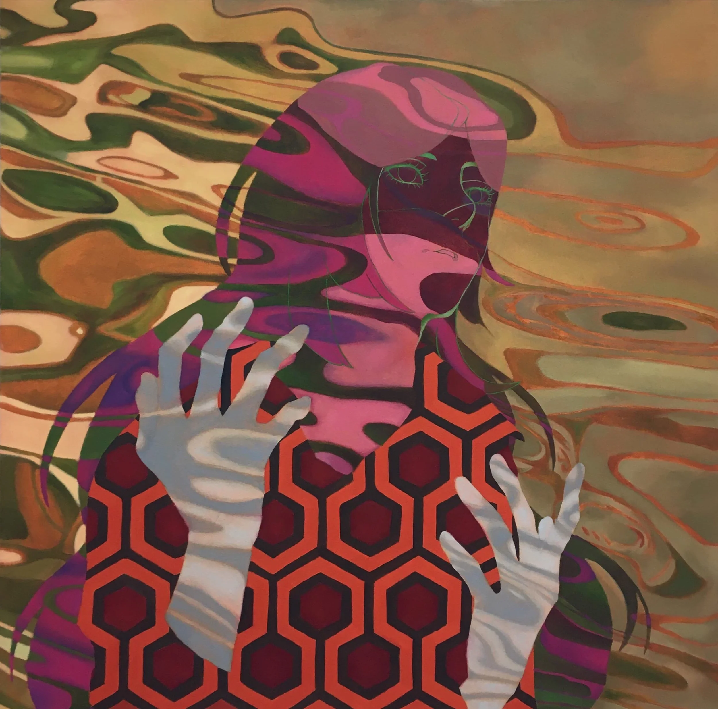 Untitled(Transparent Soul), 2021, 40"x 40", Oil on canvas