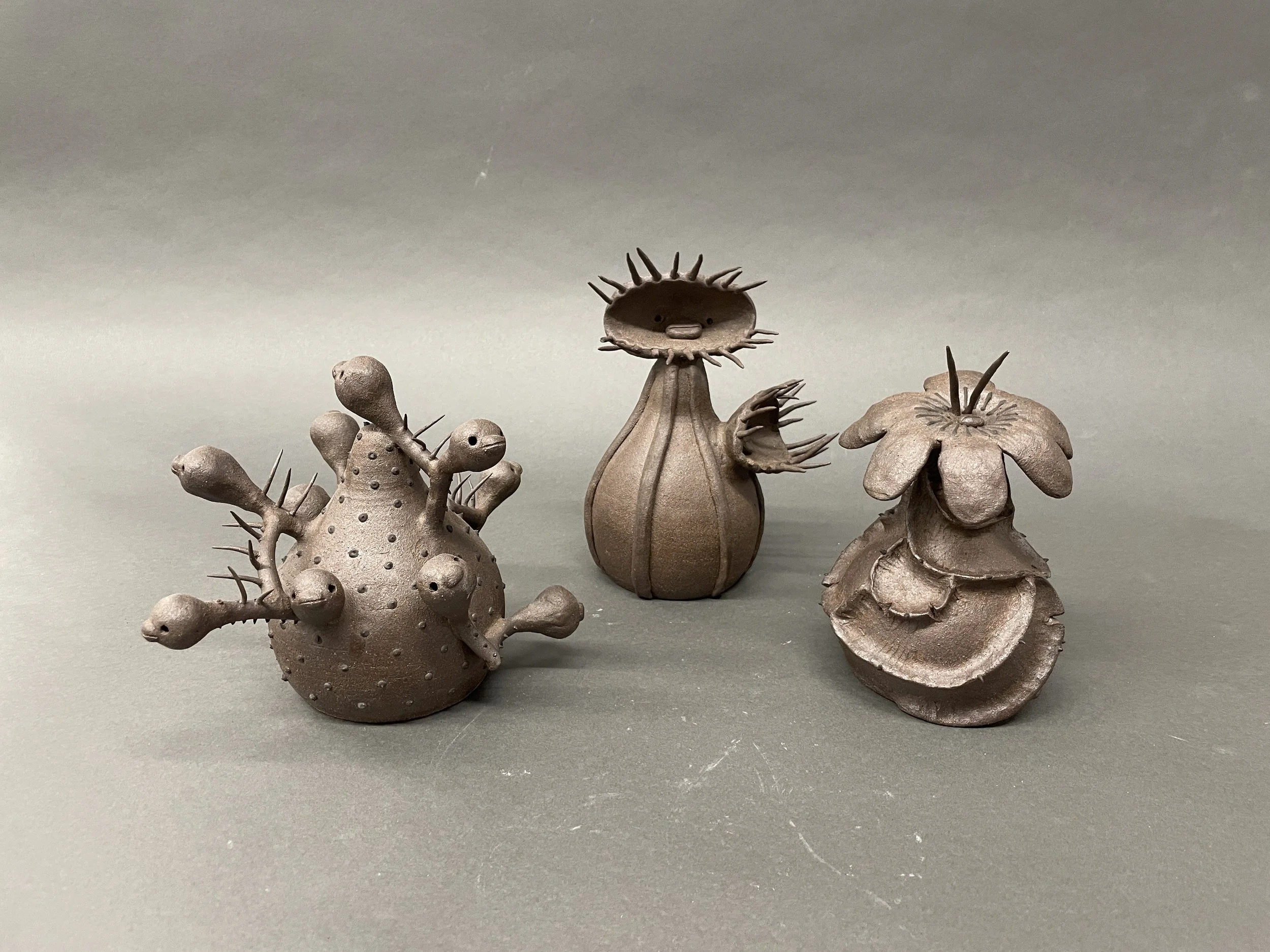 Dolly, Venus, Lily, 2025, Stoneware and color slip