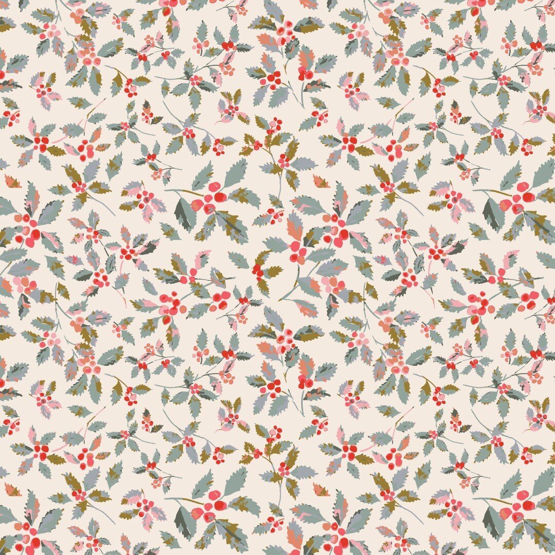 My holly berries pattern. I can't decided which color is better. I imagine this pattern will look nice as a holiday gift wrap. 

#holidaygiftwrapping #giftwrapping #surfacepattern #surfacepatterndesign #sufacepatterndesigner #wearesurfacepatterndesig