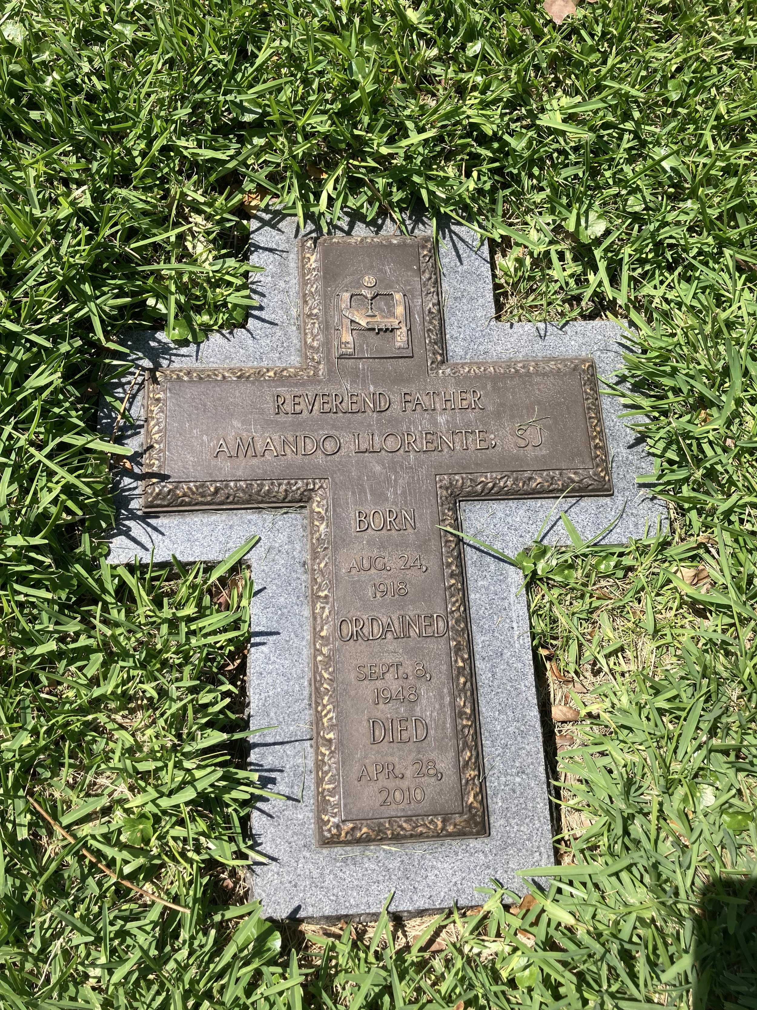 Fr. Amando Llorente, S.J., Memorial Prayer Service