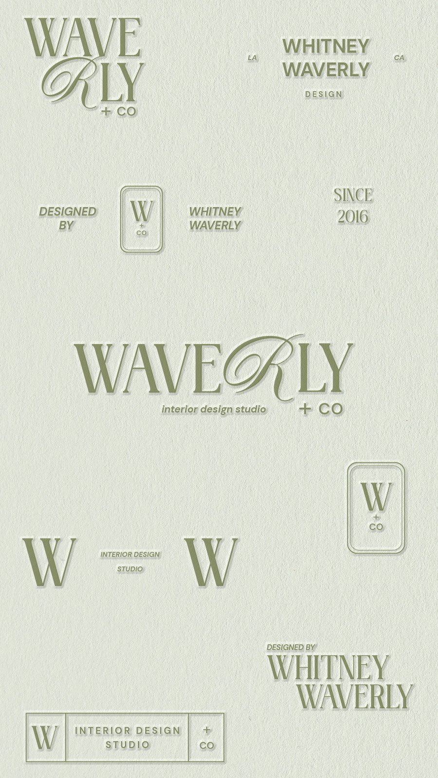 Those Moments Design Co Waverly + Co Interior design Studio Logo Variations Branding