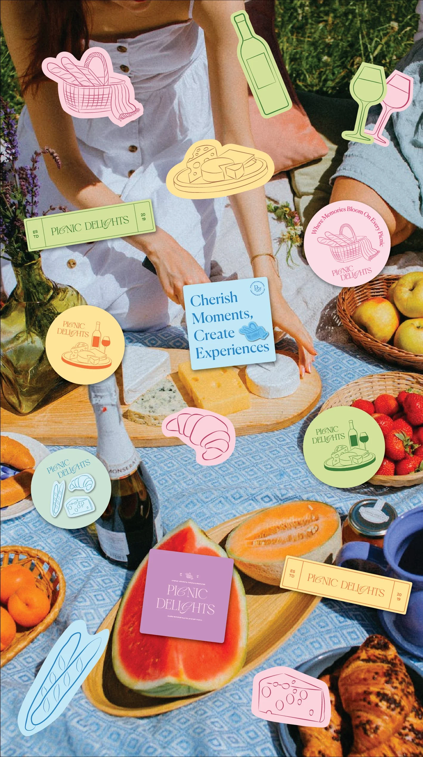 Picnic Delights Brand Identity-Sticker Logo Patch Designs.jpeg