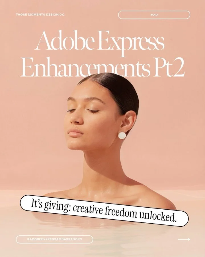 I&rsquo;ve been diving into the latest @adobeexpress updates after getting so inspired at Adobe Max that I have to share a Part 2 of all enhancements that I absolutely love!! 

Part 2 is all about creativity leveled up 👀

✨ New animations 💫 Fun sti