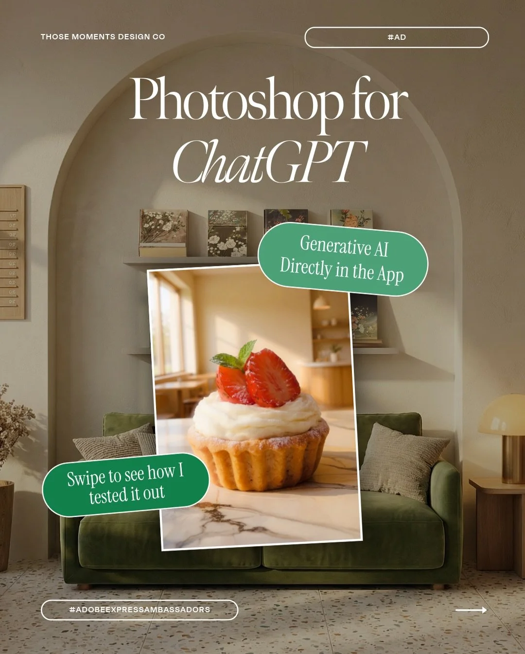 Photoshop for ChatGPT recently added generative AI directly within the app so I wanted to see what that was like. 😌

I already use both all the time, just separately, so I was curious how it would feel having it all in one place. It&rsquo;s actually