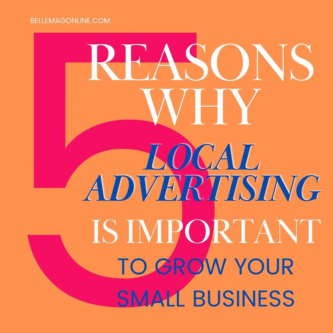 🌟 Calling all local small businesses! 🌟 Want to grow your brand and reach more customers in our community? Look no further! Belle Magazine offers tailored print and digital advertising solutions just for you. These are just a few reasons why you sh