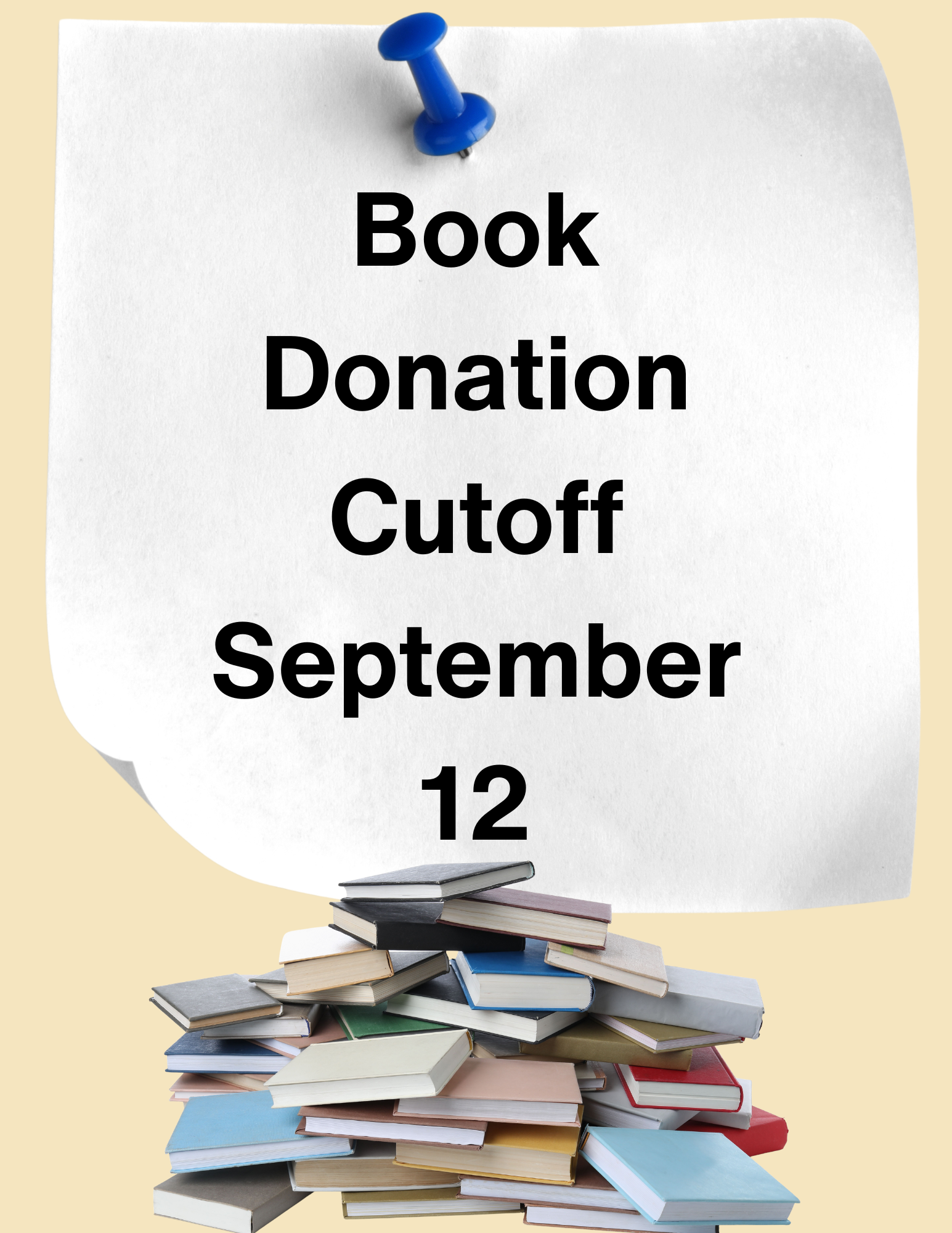 The Friends are getting busy for our Annual Book Sale Saturday, October 31, and we are temporarily pausing book donations starting September 12. Make sure to drop off your gently loved books during regular library hours on the cart located at the top