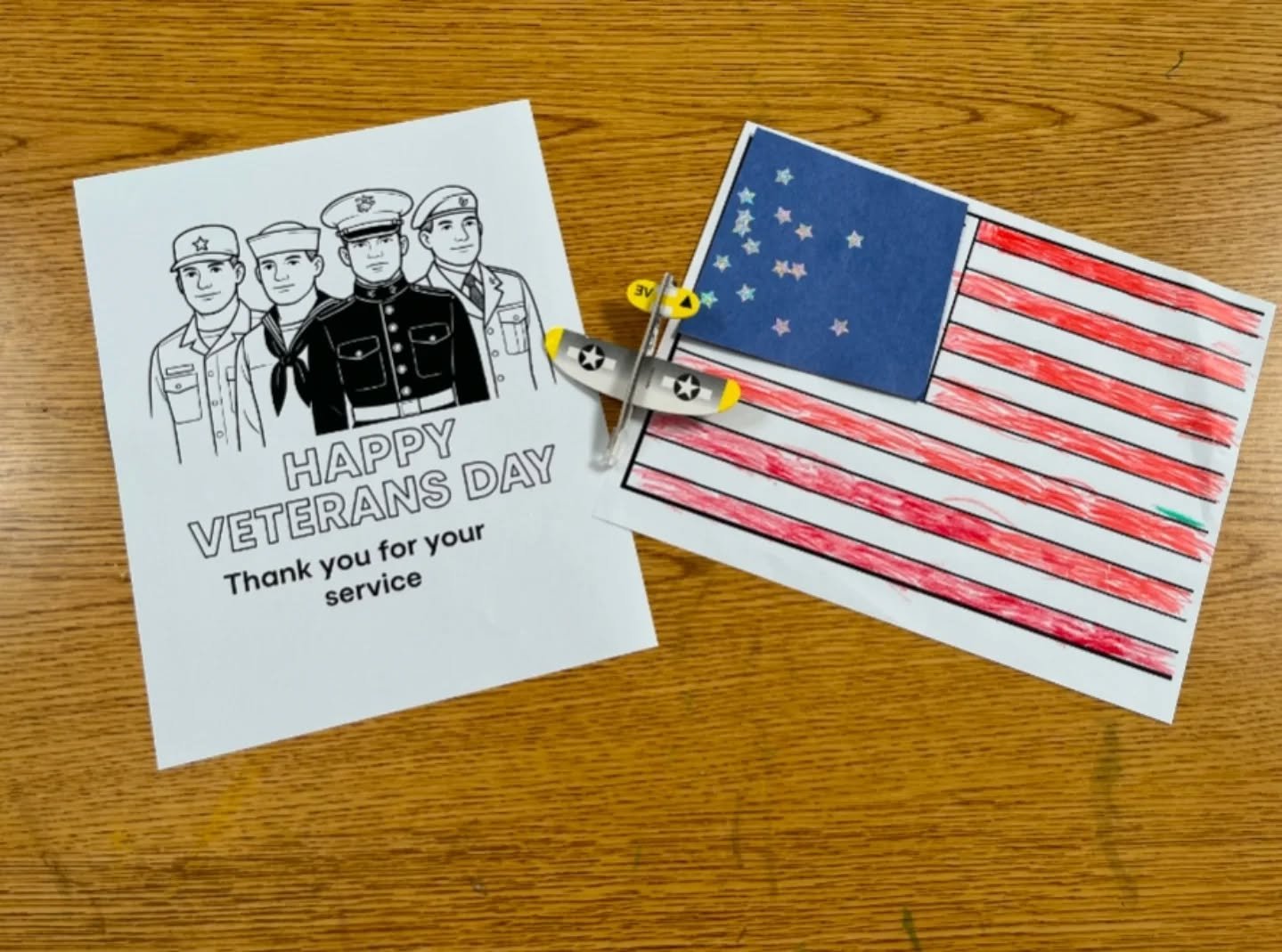 Happy Veterans Day! Yesterday, preschoolers learned about veterans day and what it means to be a veteran and serve our country. Thank you Veterans for your service! 🇺🇸