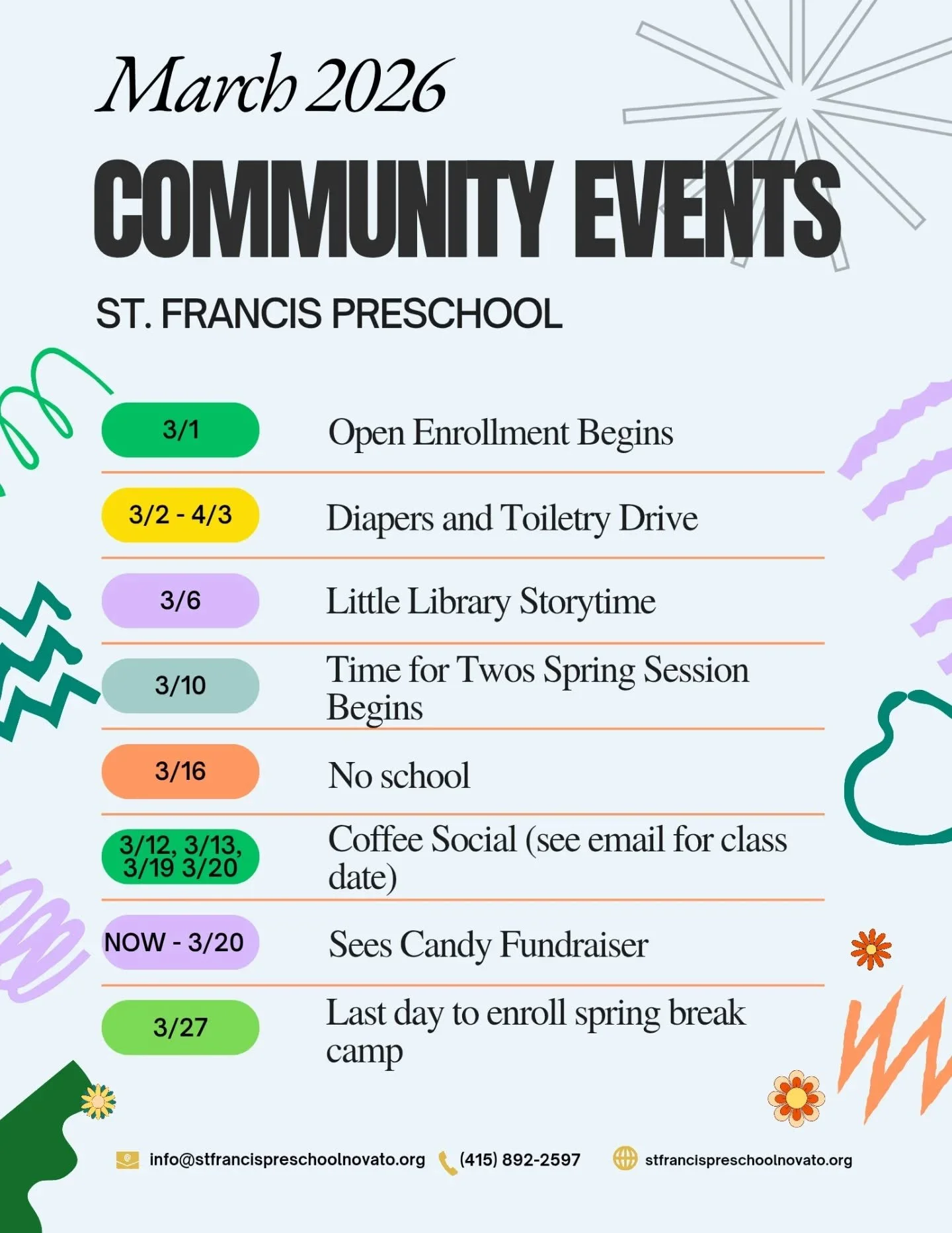 March is a busy month for the St. Francis community! Check out everything we are doing here!