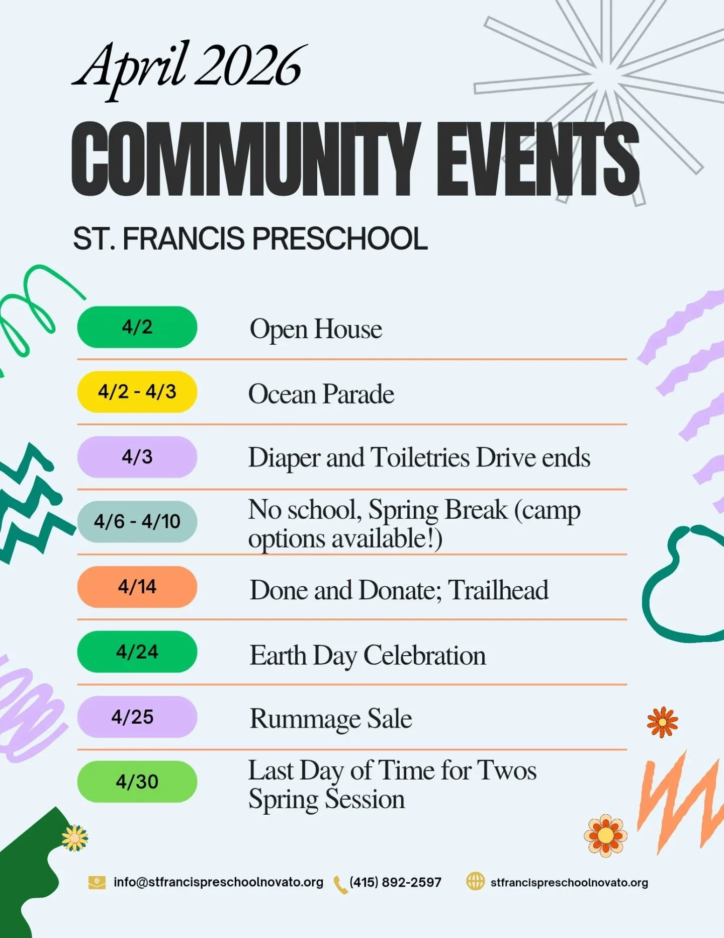 April 2026 community events!! 👉 swipe for more info