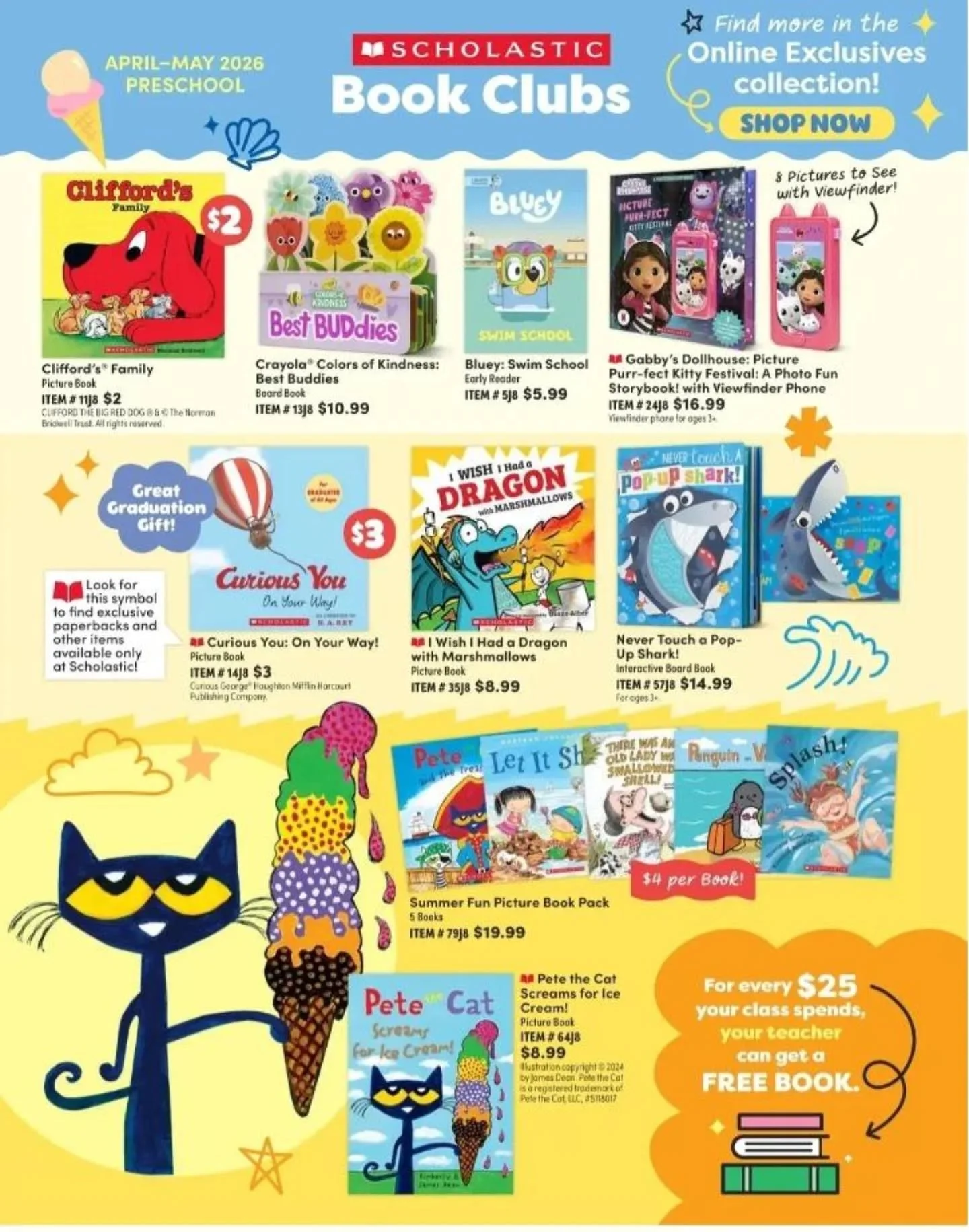 The April and May scholastic book magazine is in! Check out the link in our bio to shop by 4/24! Don't forget to use class code: YJKF7 📚🐛