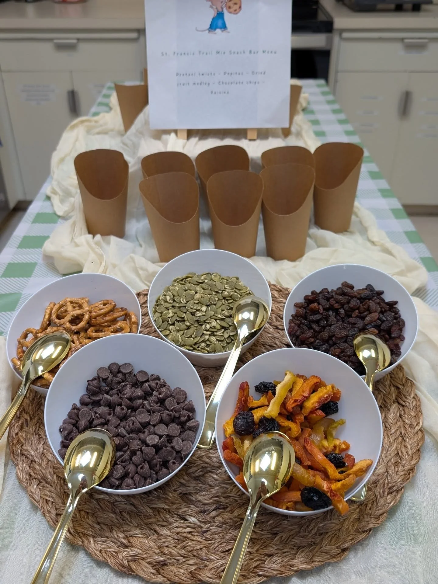 Teacher Appreciation, Day 3! Snacks! If you give a teacher a snack, they feel loved and appreciated! 🍪 Today teachers enjoyed a trail mix snack bar in the kitchen to help keep them fueled throughout the day!