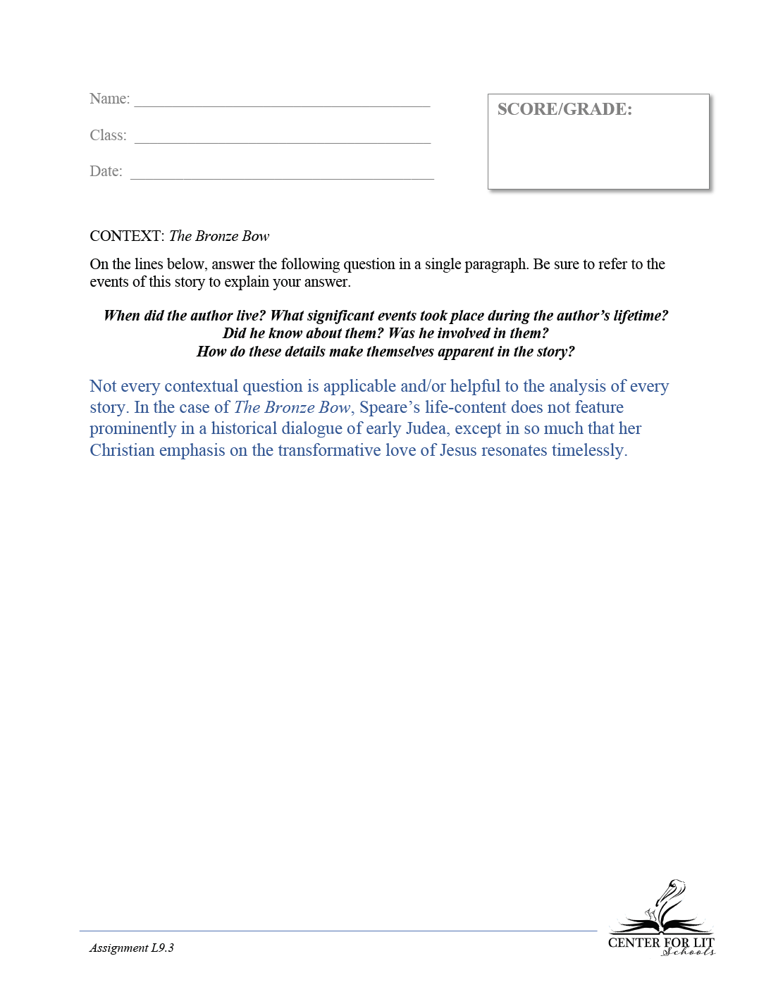 L9.3: The Bronze Bow