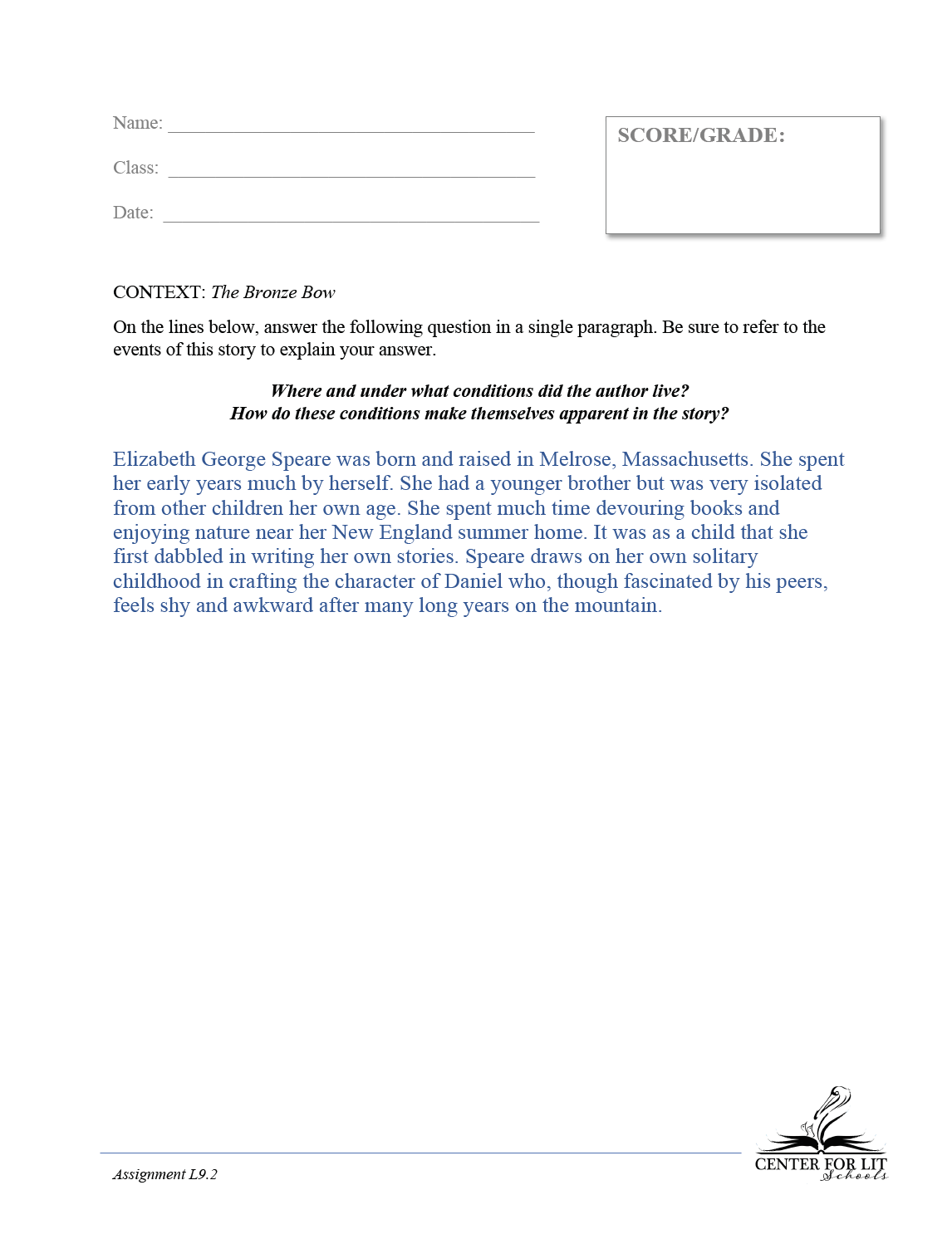 L9.2: The Bronze Bow