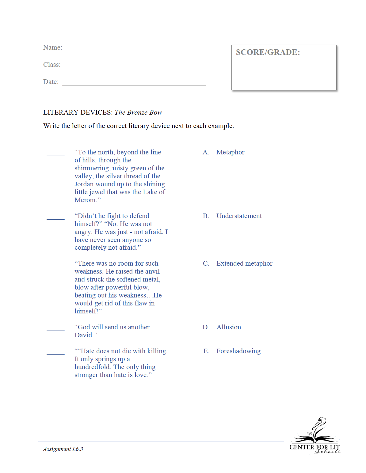 L6.3: The Bronze Bow