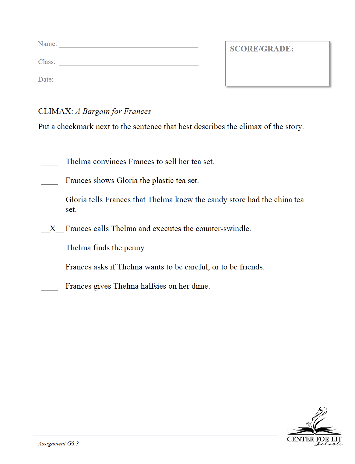 G5.3: A Bargain of Frances