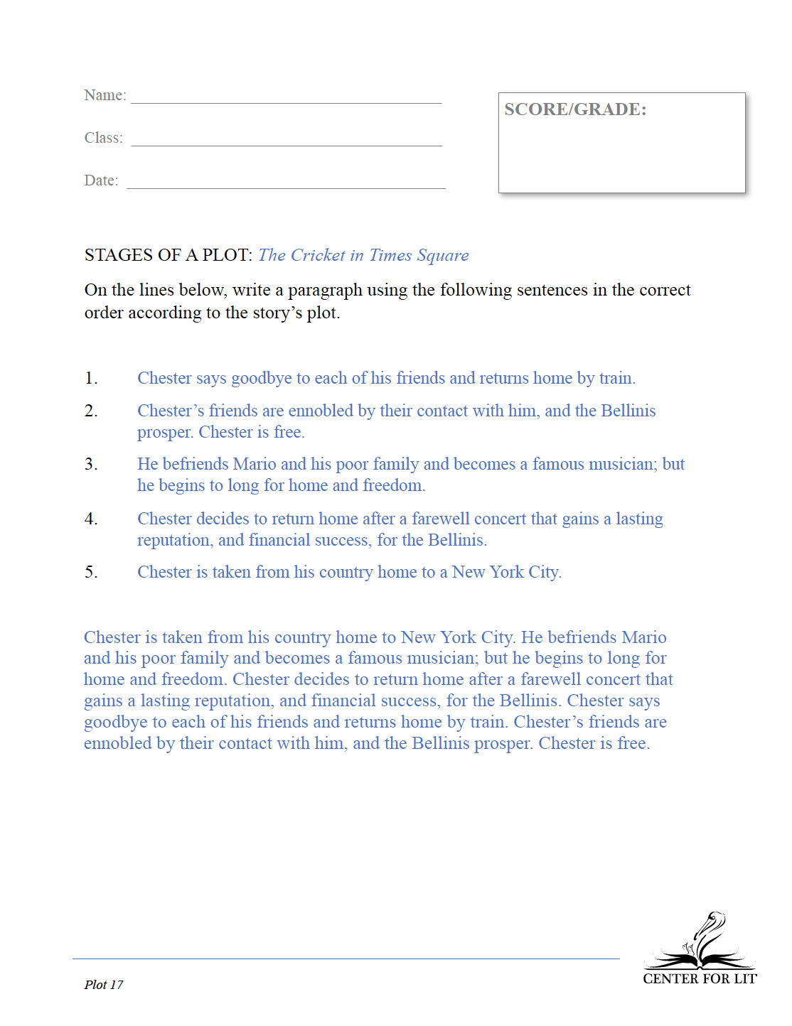 Plot 17: The Cricket in Times Square