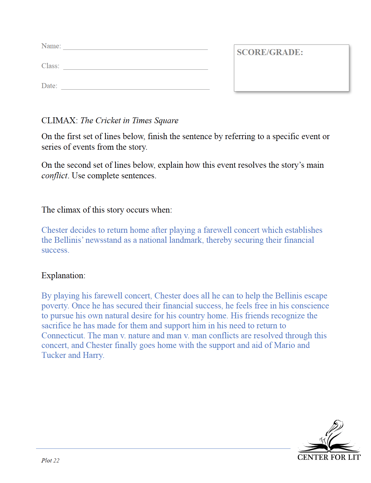 Plot 22: The Cricket in Times Square