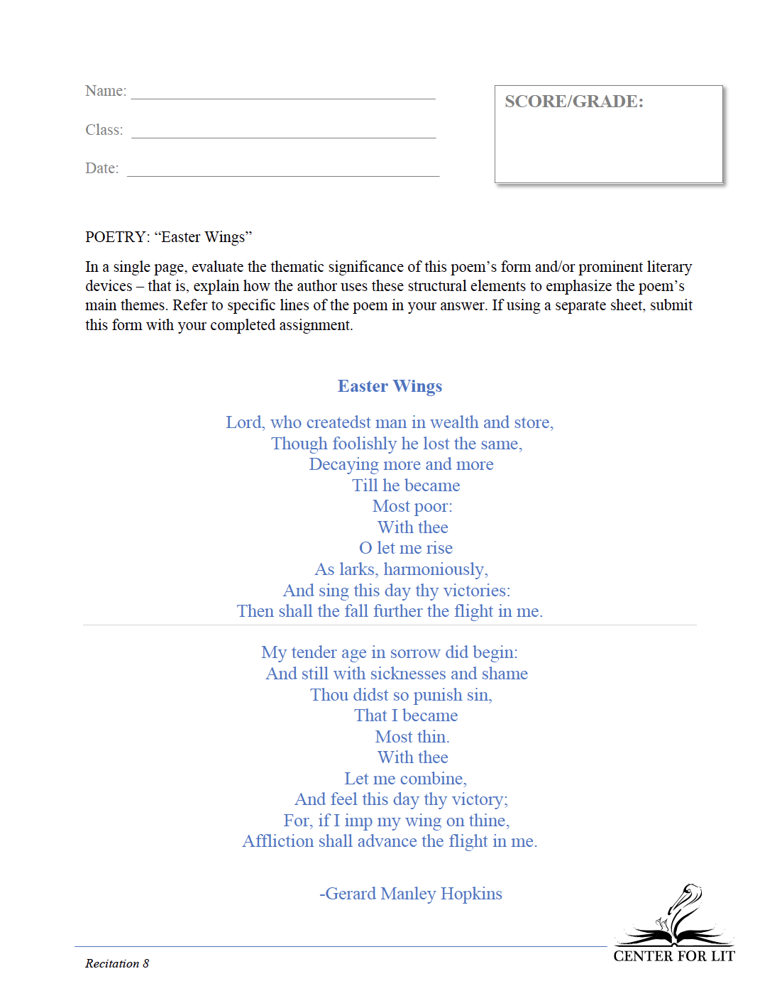 Recitation 8: Example A