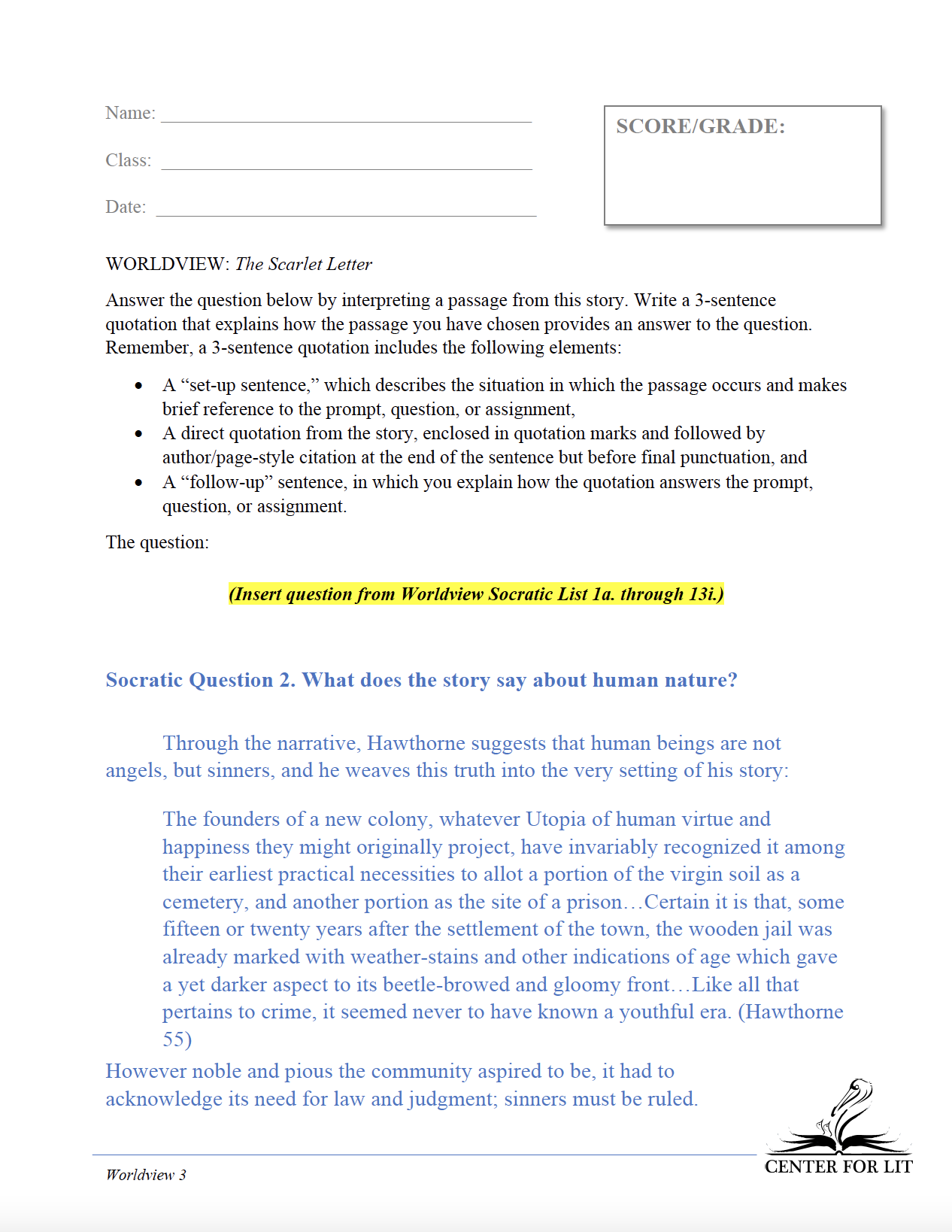 Worldview 3: The Scarlet Letter