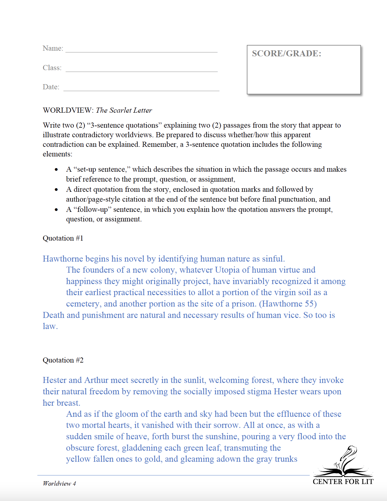 Worldview 4: The Scarlet Letter