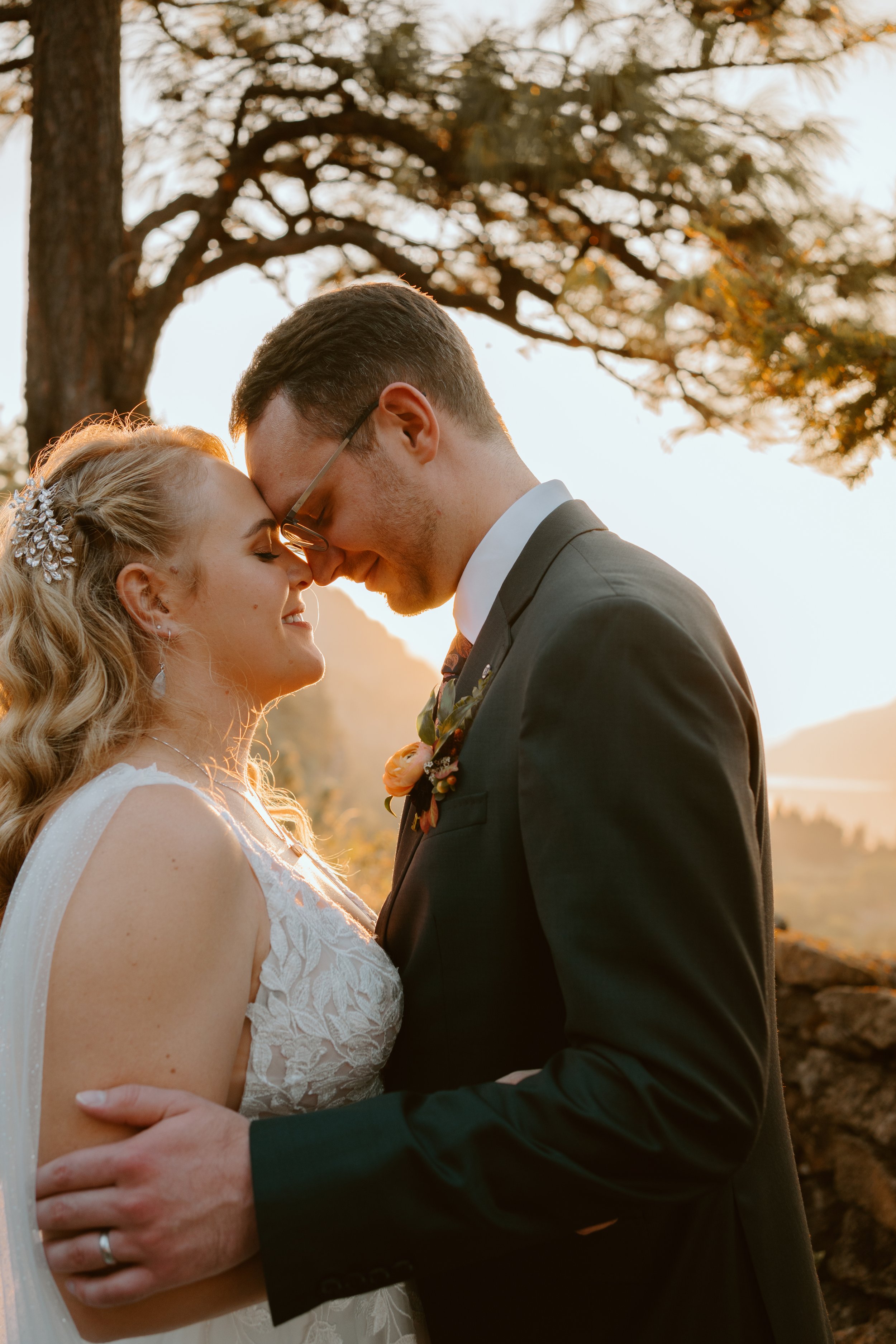 Sunset Bride and Groom Portraits