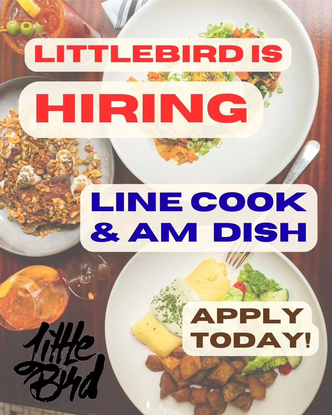 Now accepting resum&eacute;s for our BOH team!

Seeking positive, hard-working, and fun-loving individuals with a passion to learn.

Hourly wages will be based on experience, discipline, and chops.

Real talk: this team is better than it's ever been,