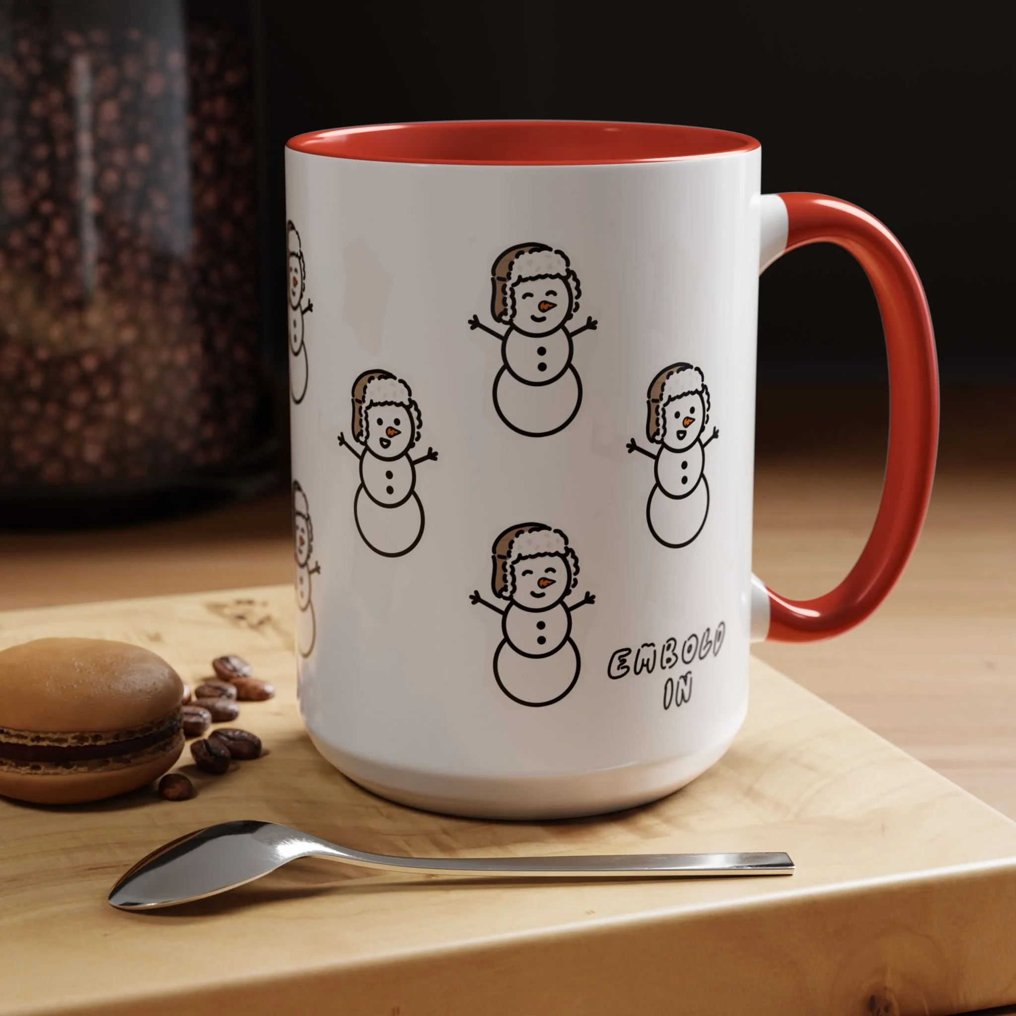 Stevie the Snowman Accent Coffee Mugs