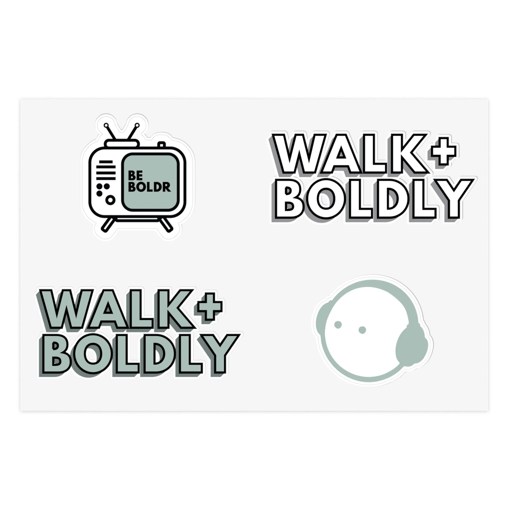 BOLDR Sticker Pack (White, Transparent)