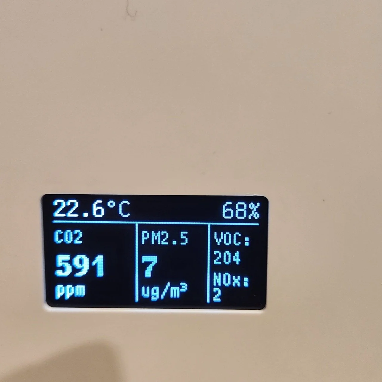 In preparation for collecting air quality data from the Biophilic Bungalow I'm testing out the AirGradient indoor air quality monitor. I purchased the indoor monitor for now, which came with a small amount of assembly. I also plan to get the outdoor 