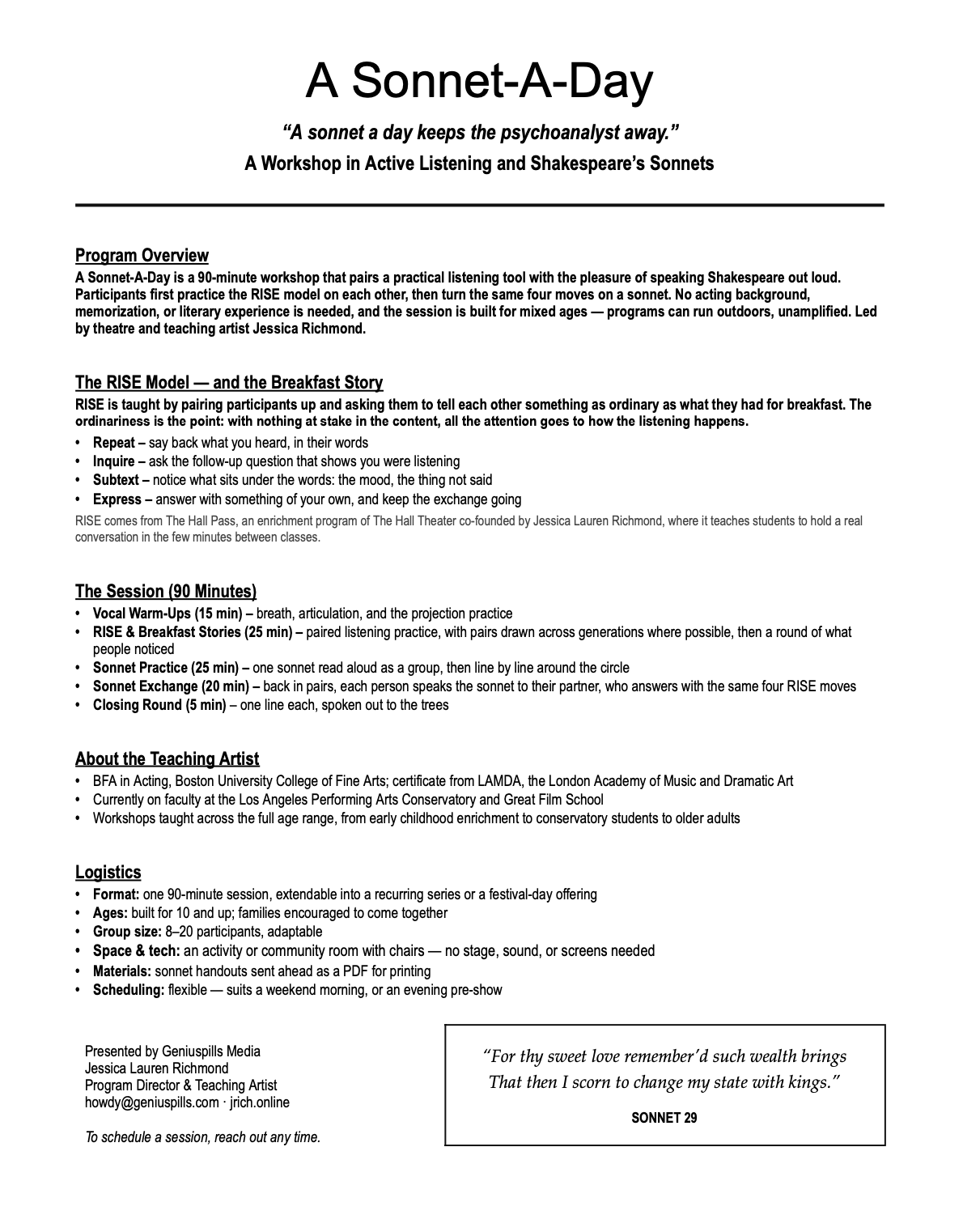 Program Information