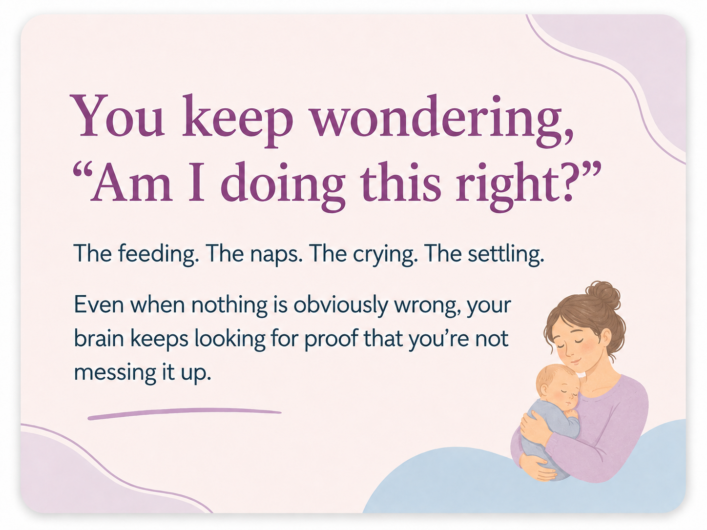 Mother Newborn Baby wondering