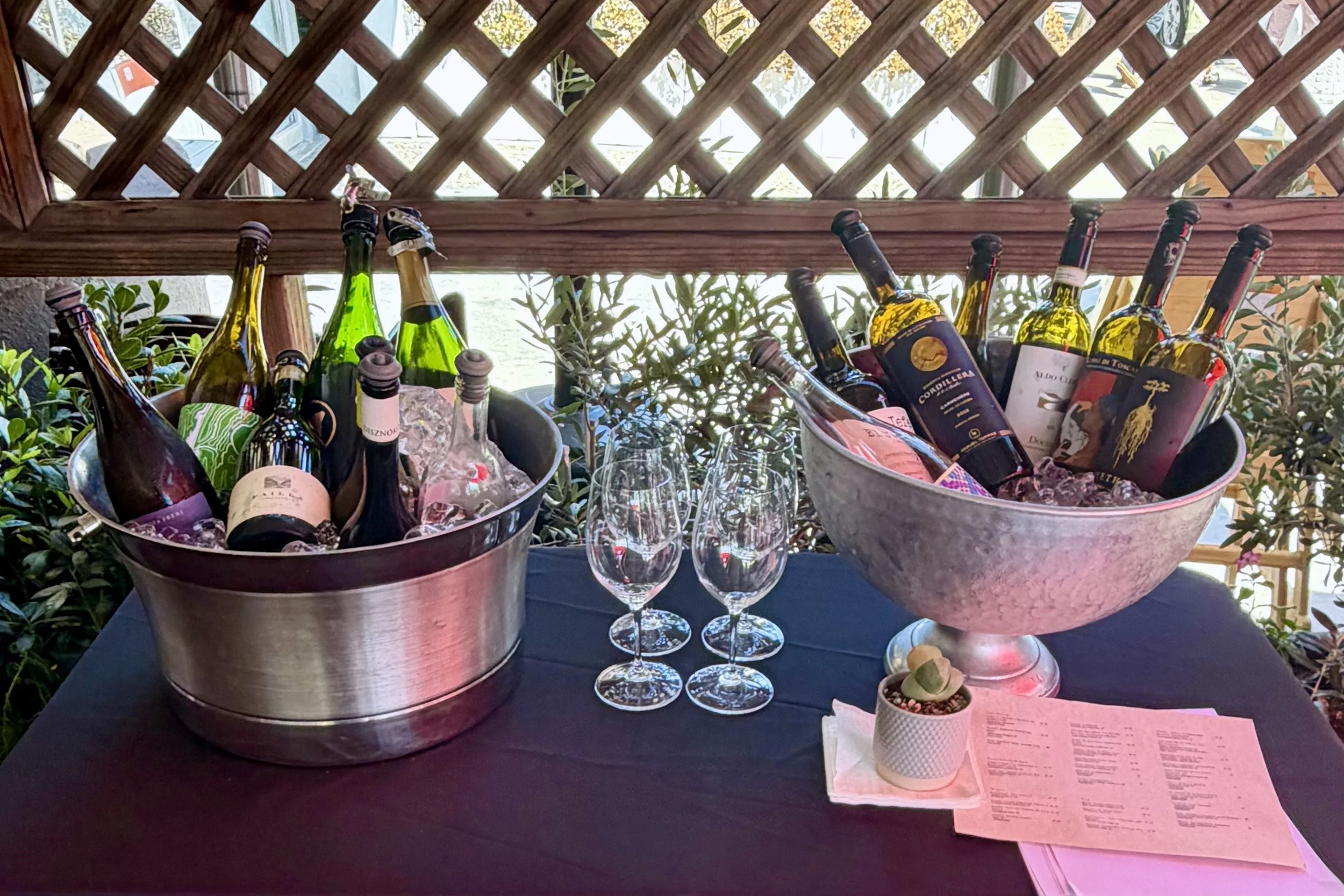 Buckets of wine to try 6 tastings on Sundays at Deluxe 1717 from 3-7pm
