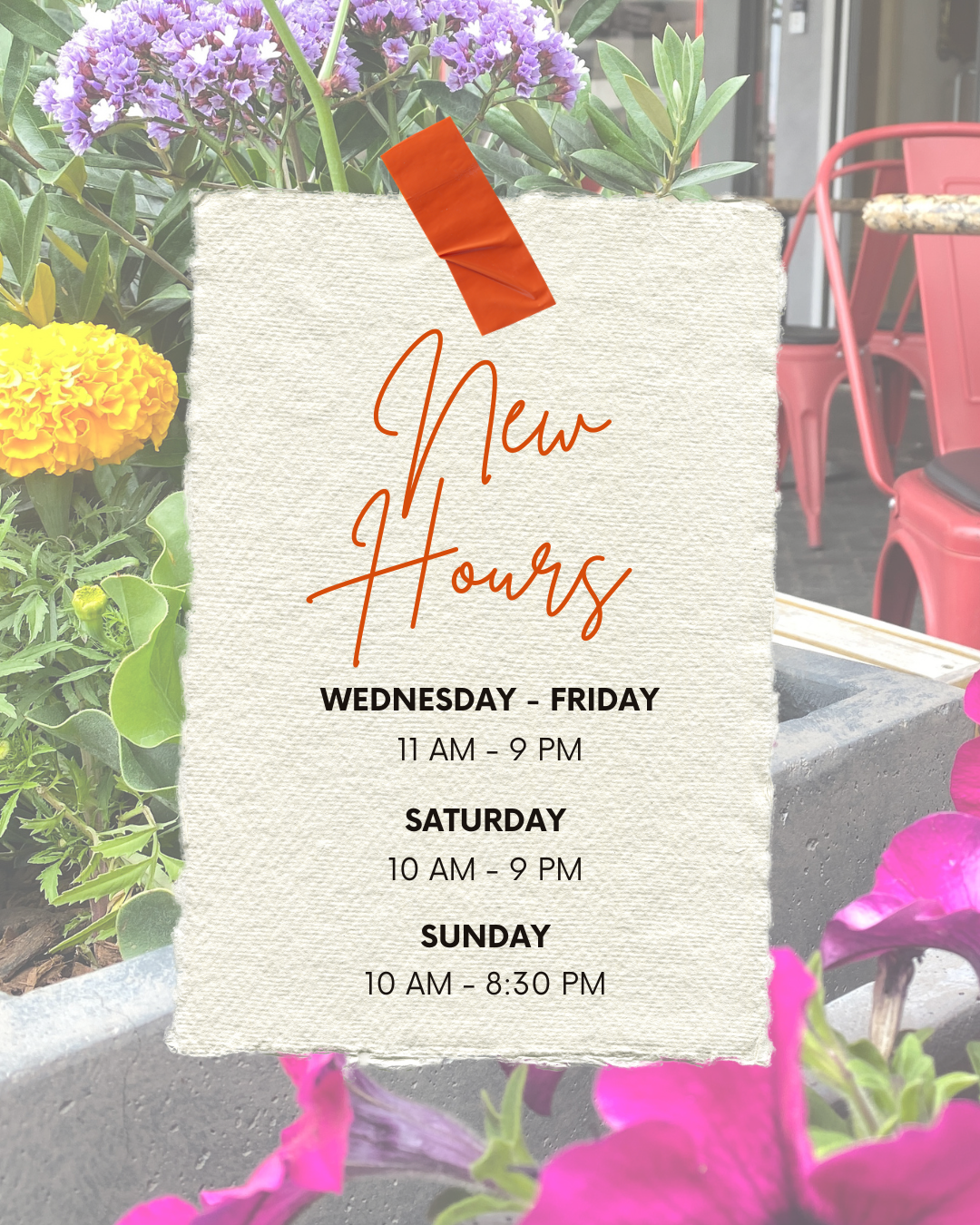 Announcing New Hours on Sundays!