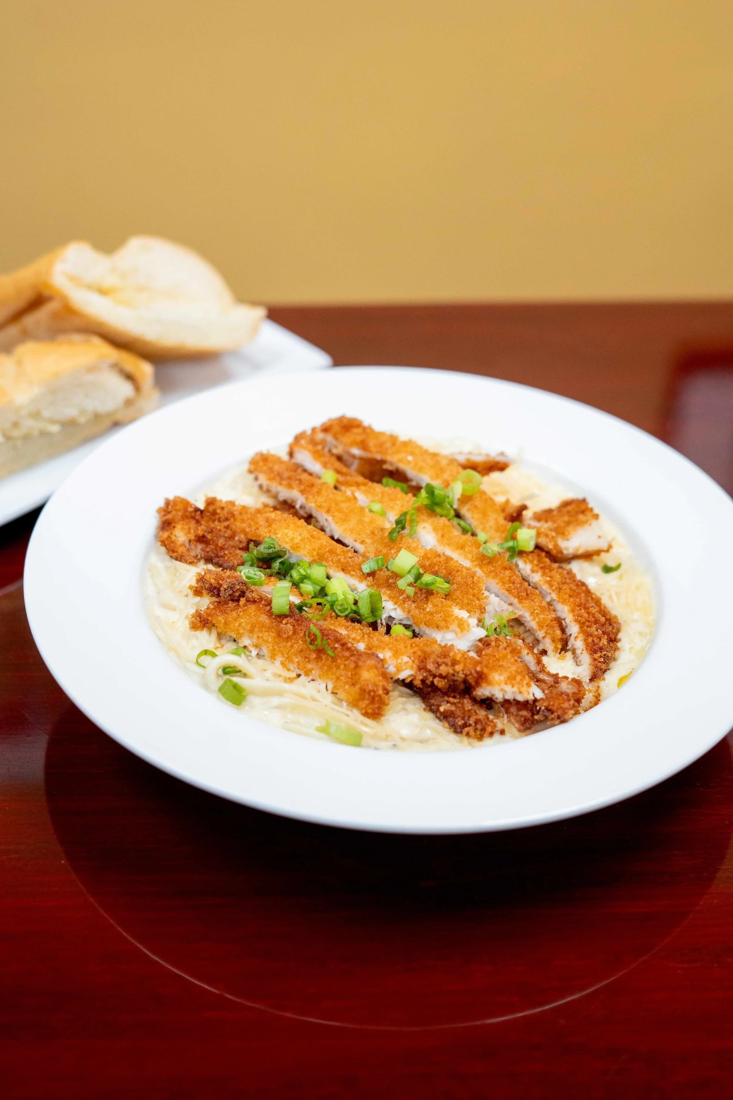 Crispy Chicken Alfredo Pasta