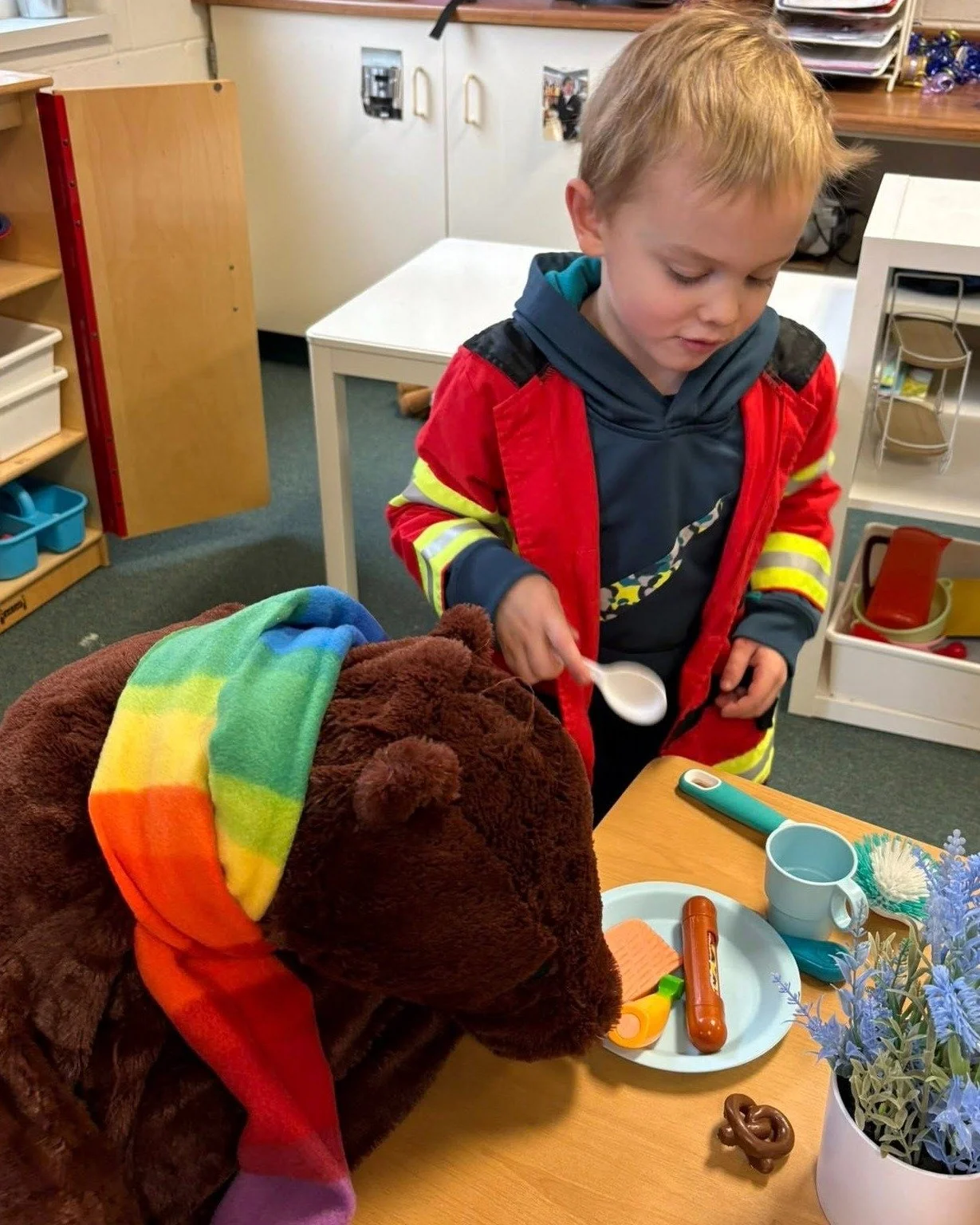 The Pre-K kids brought in their stuffed bears to class today! Scroll through to see the cuteness!