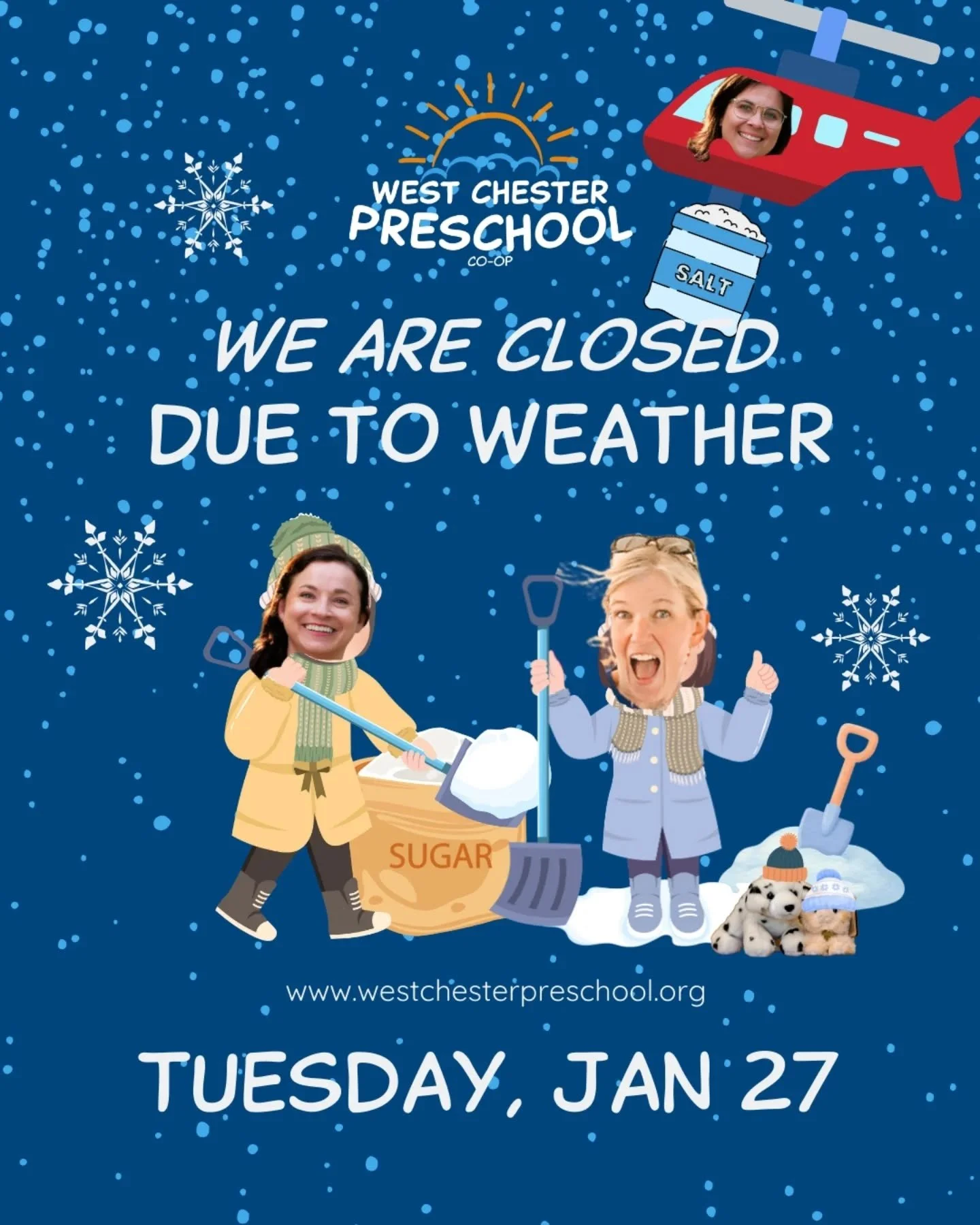 We will be closed again tomorrow due to the snow and cold. We hope we get to see you on Wednesday or Thursday!