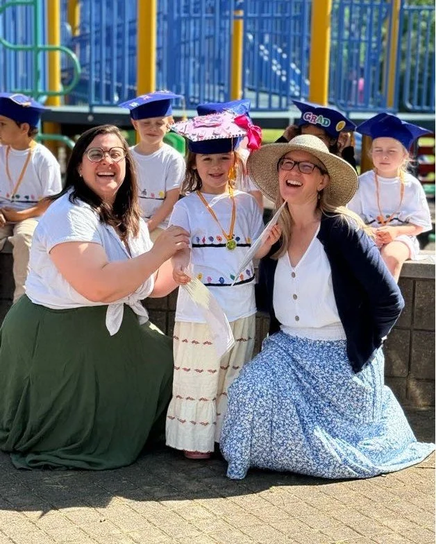 Today's end-of-year picnic had it all. Hugs from Mrs. Erin and Mrs. Lisa, families crowding in for one more group shot, and a whole lot of growing-up happening right in front of us.

Pre-K, kindergarten doesn't know what's coming.
Threes, see you nex