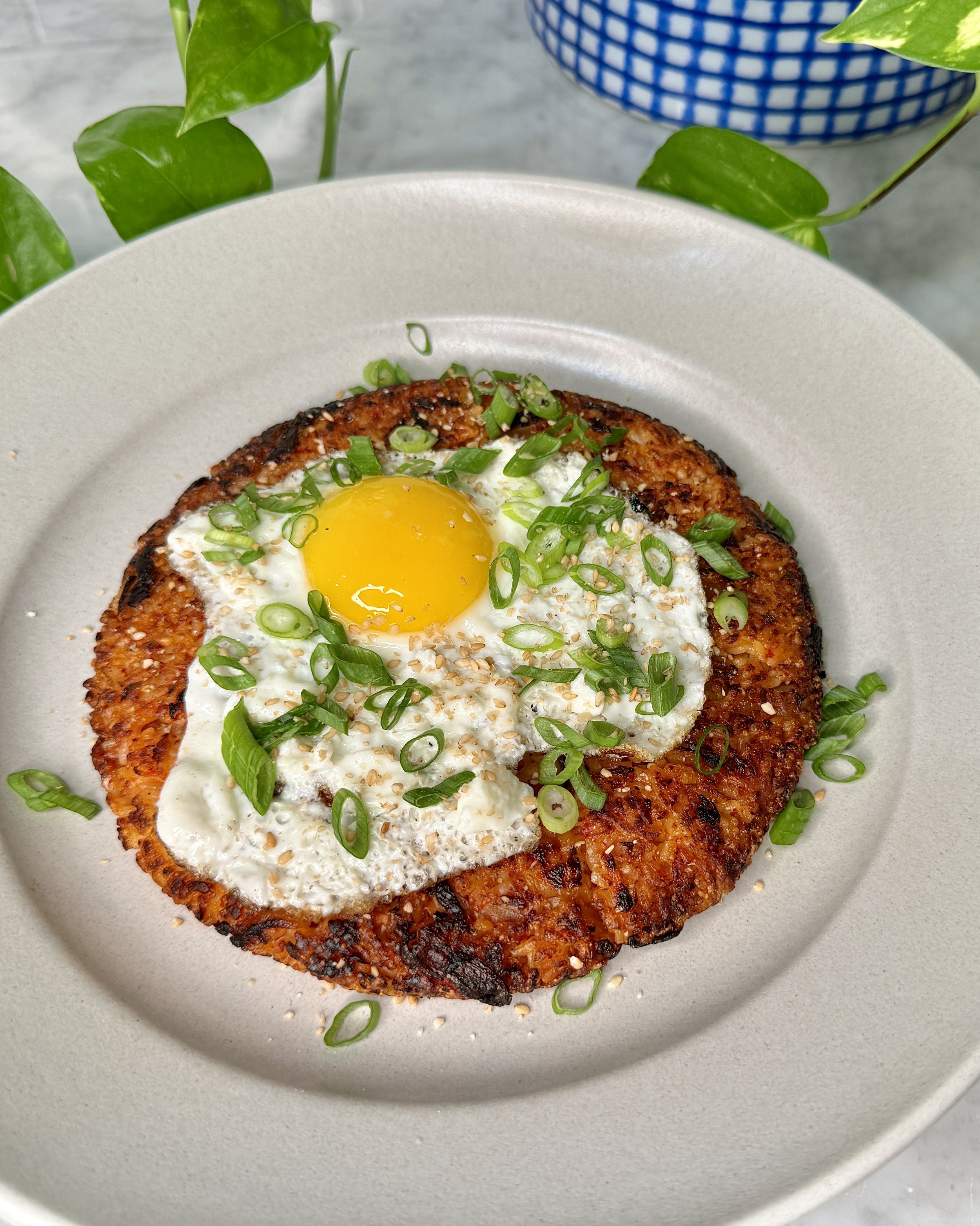 Crispy Rice & Kimchi Pancakes